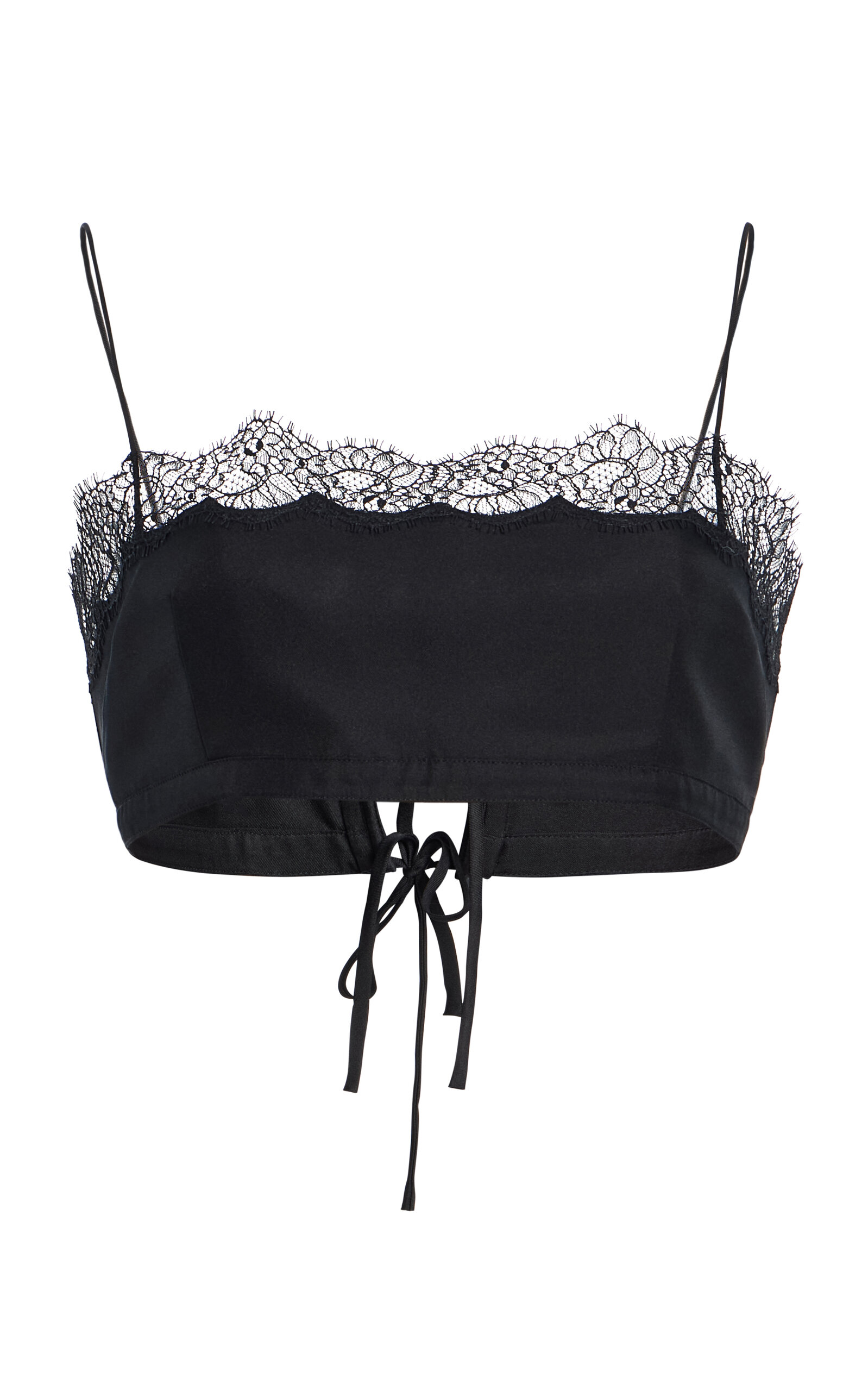 Ulla Johnson – Leiko Lace Silk Bralette – Black – US 6 – Only At Moda Operandi Ulla Johnson – Leiko Lace Silk Bralette – Black – US 6 – Only At Moda Operandi