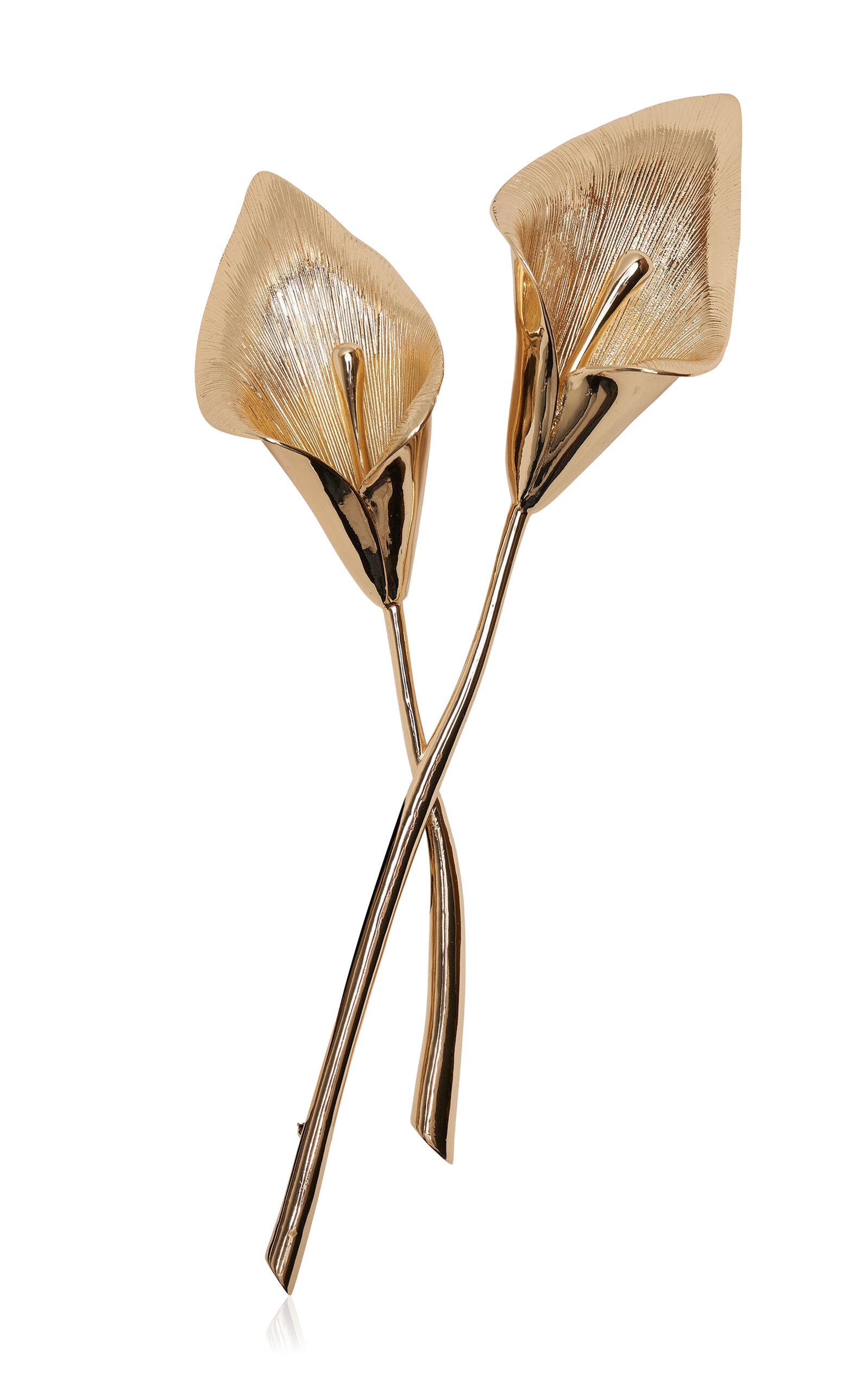 Carolina Herrera - Double Calla Lily Brooch - Gold - OS - Moda Operandi