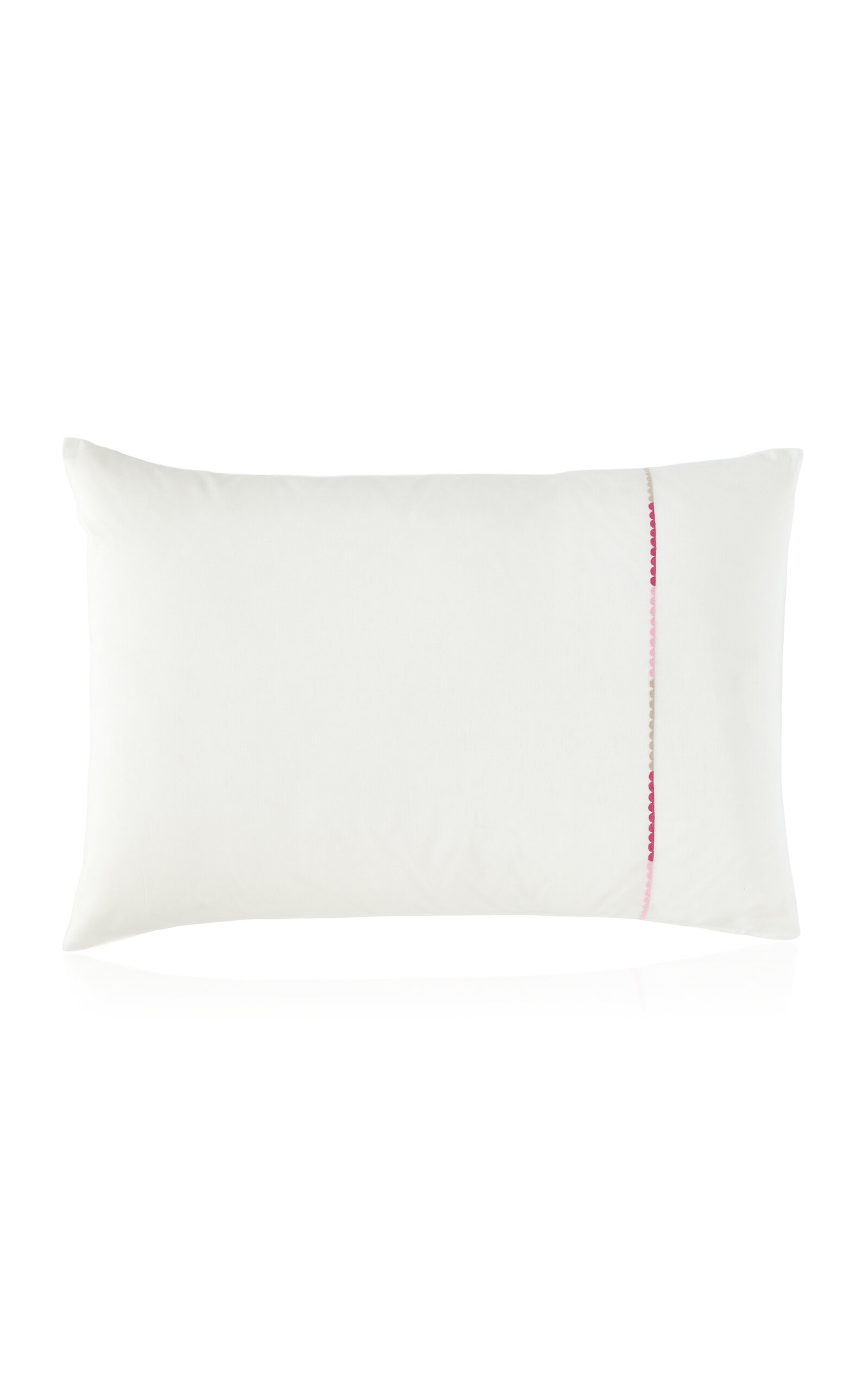 Vis-a-vis Paris Pomponette Set-of-two King Cotton Percale Rectangular Pillowcases In Multi