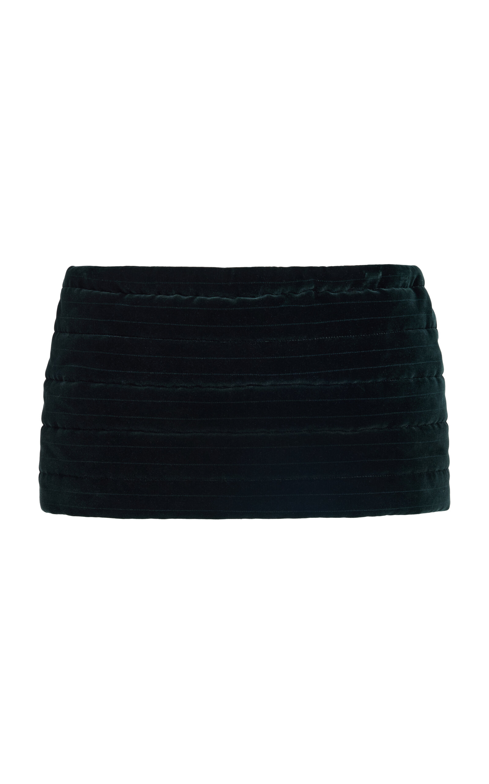 LaQuan Smith – Pinstriped Cotton Velvet Mini Skirt – Green – M – Only At Moda Operandi LaQuan Smith – Pinstriped Cotton Velvet Mini Skirt – Green – M – Only At Moda Operandi