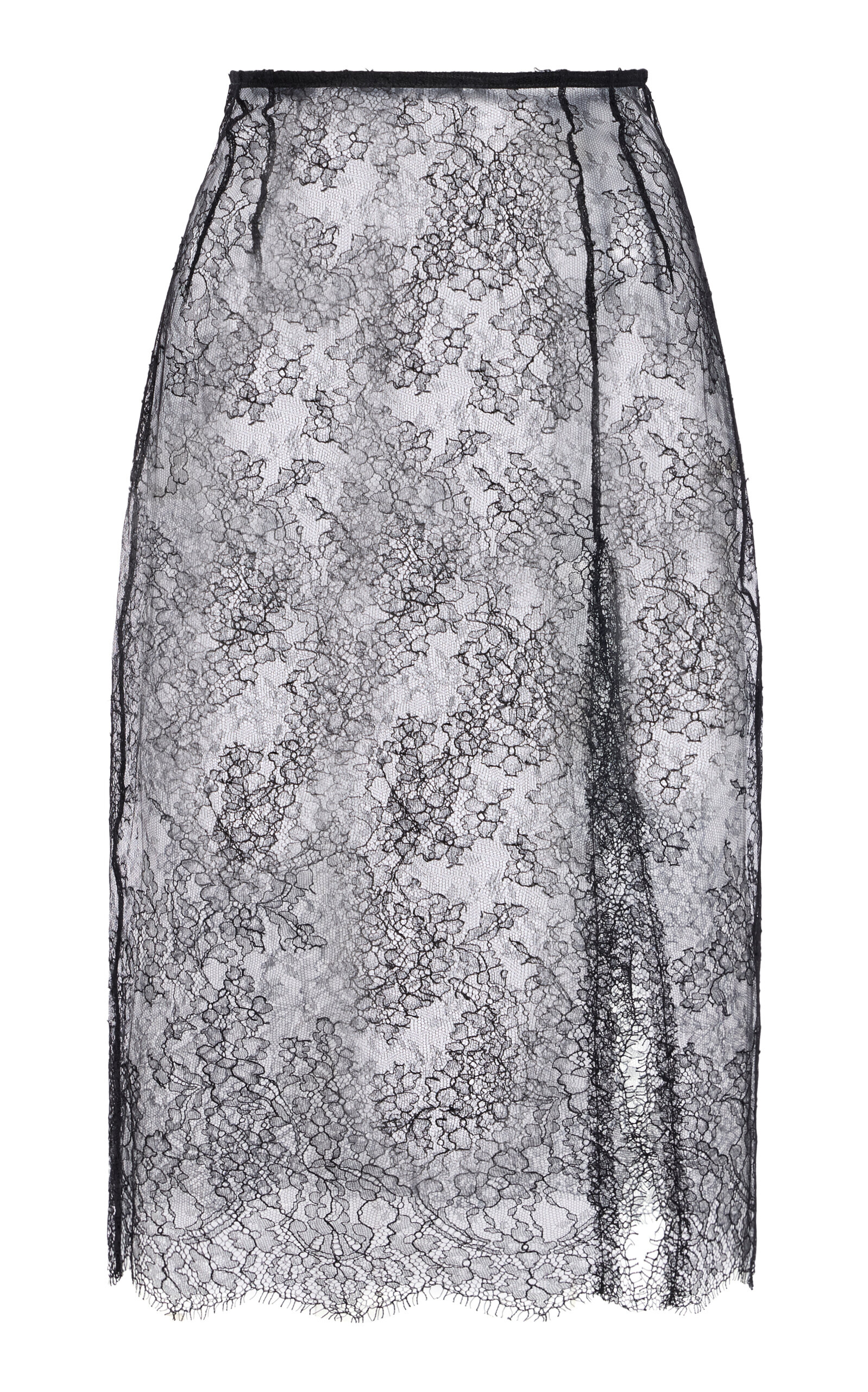 LaQuan Smith – Slit Chantilly Lace Midi Skirt – Black – XL – Only At Moda Operandi LaQuan Smith – Slit Chantilly Lace Midi Skirt – Black – XL – Only At Moda Operandi