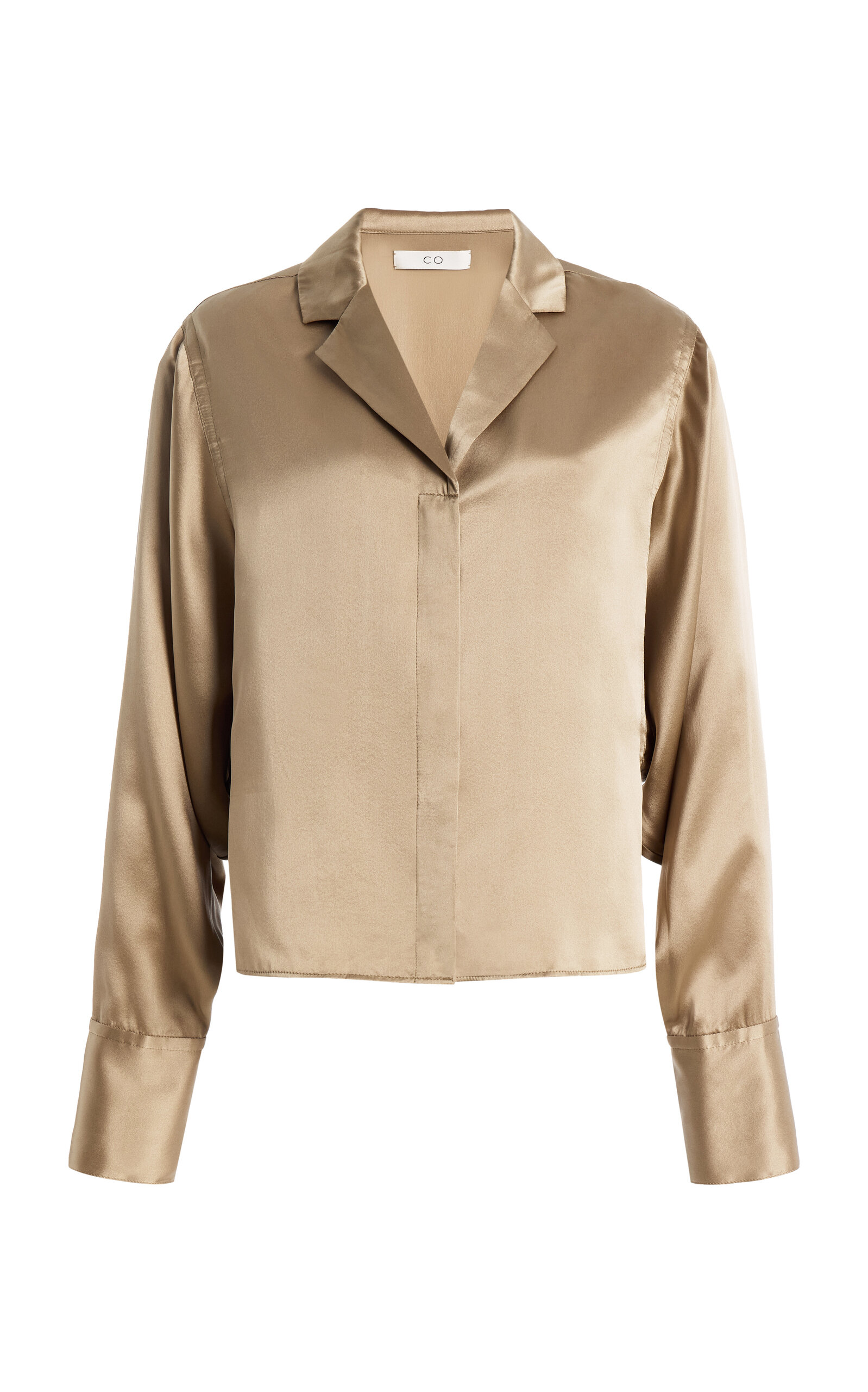 Co Silk Charmeuse Relaxed V-Neck Shirt - Moda Operandi