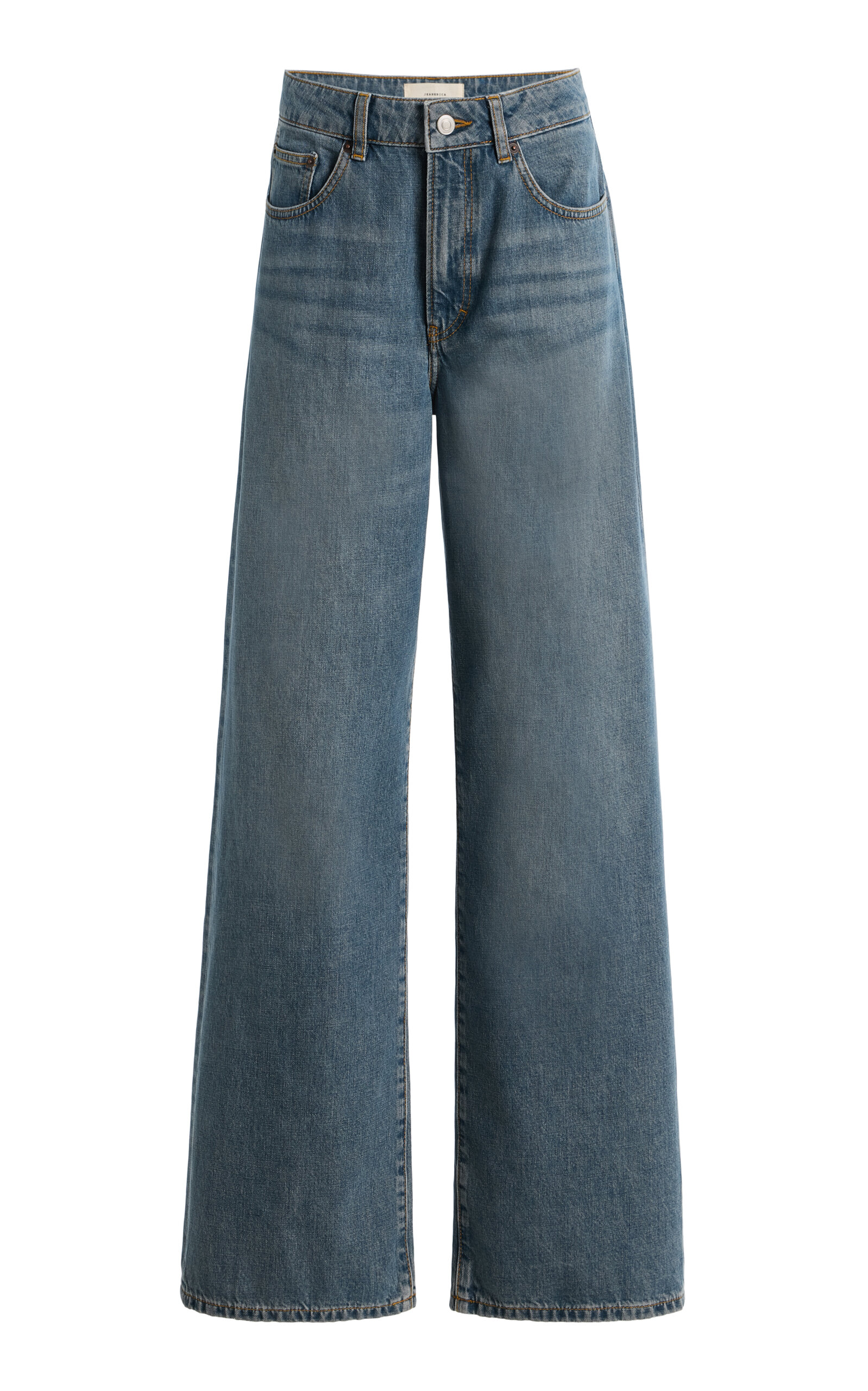 Jeanerica Belem Mid-rise Wide-leg Jeans In Blue
