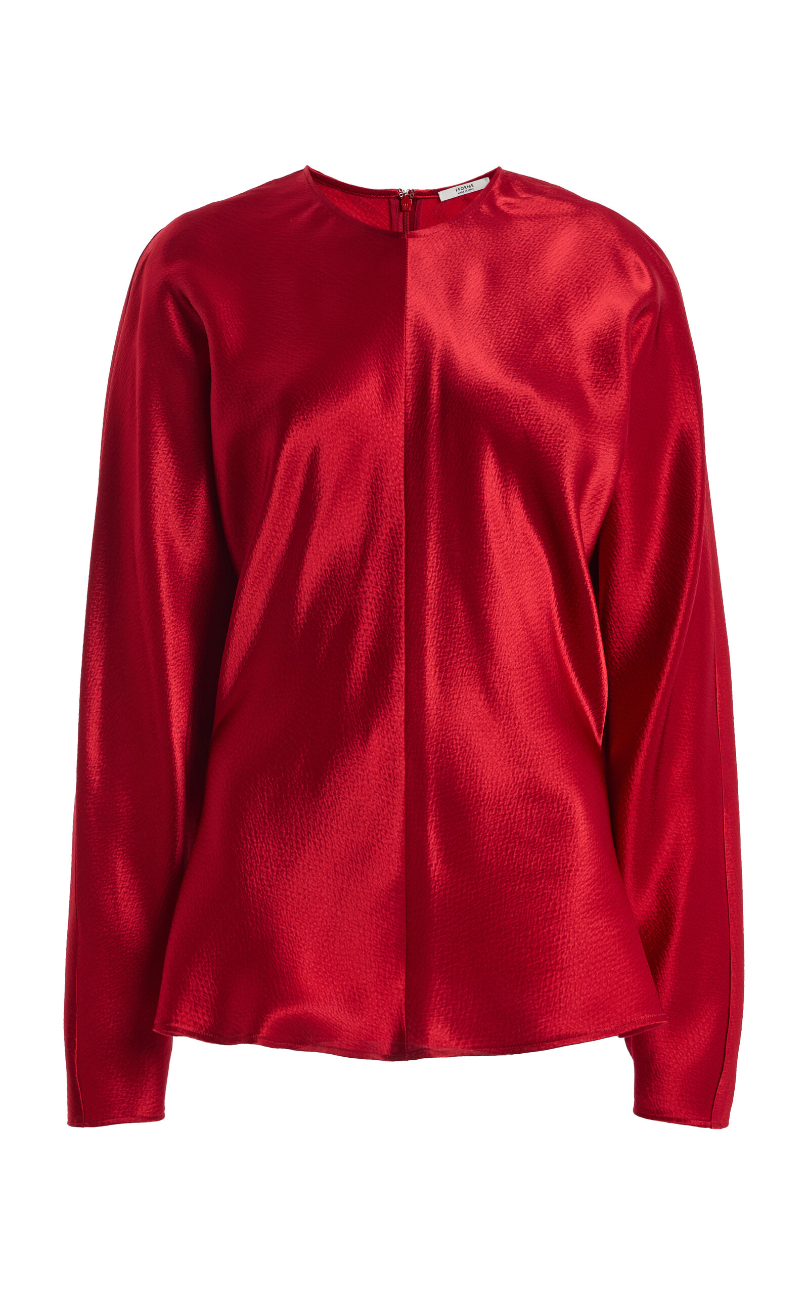 FFORME Sylvie Dolman-Sleeve Draped Satin Top - Moda Operandi