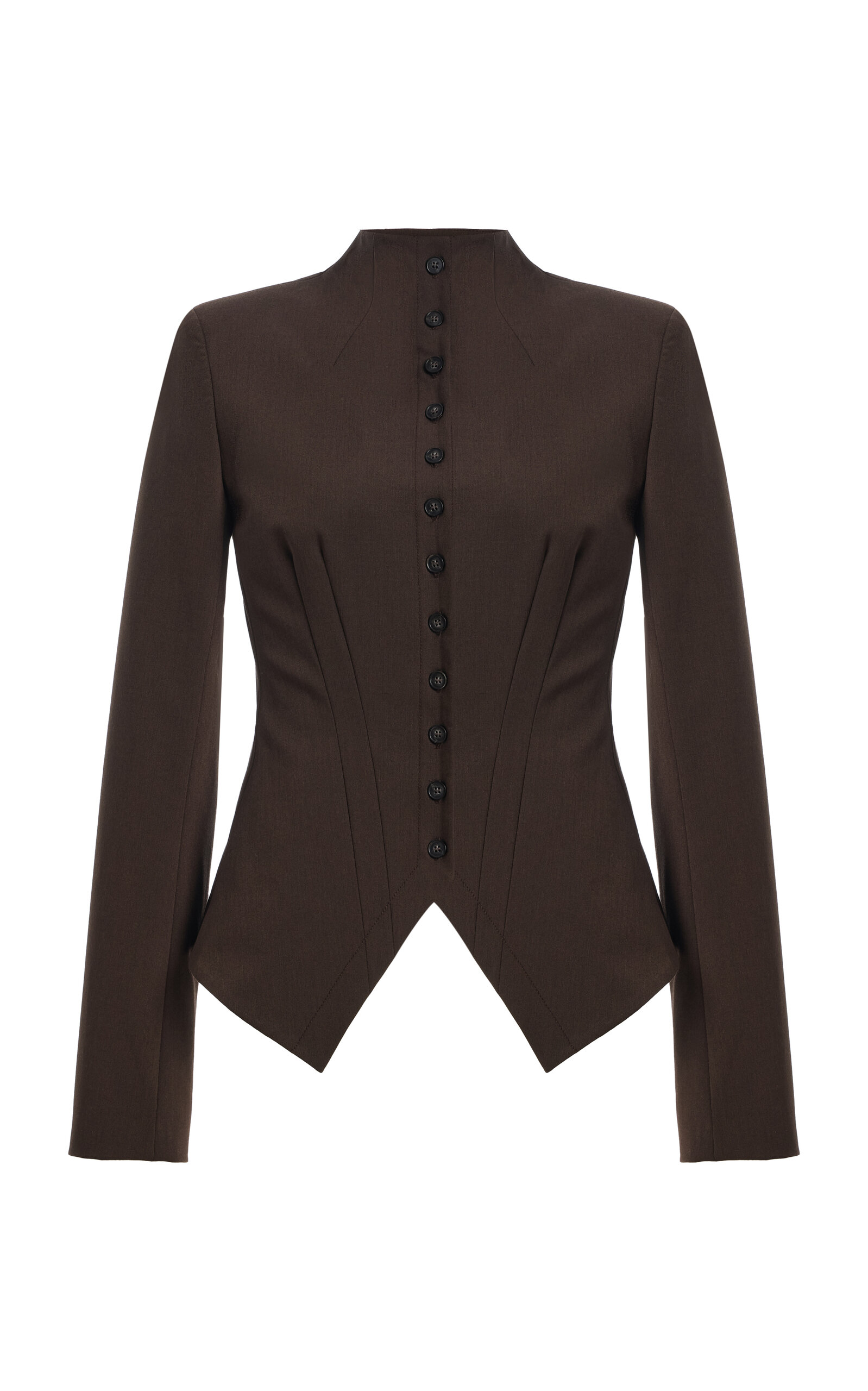 Staud Adrian Twill Jacket In Brown