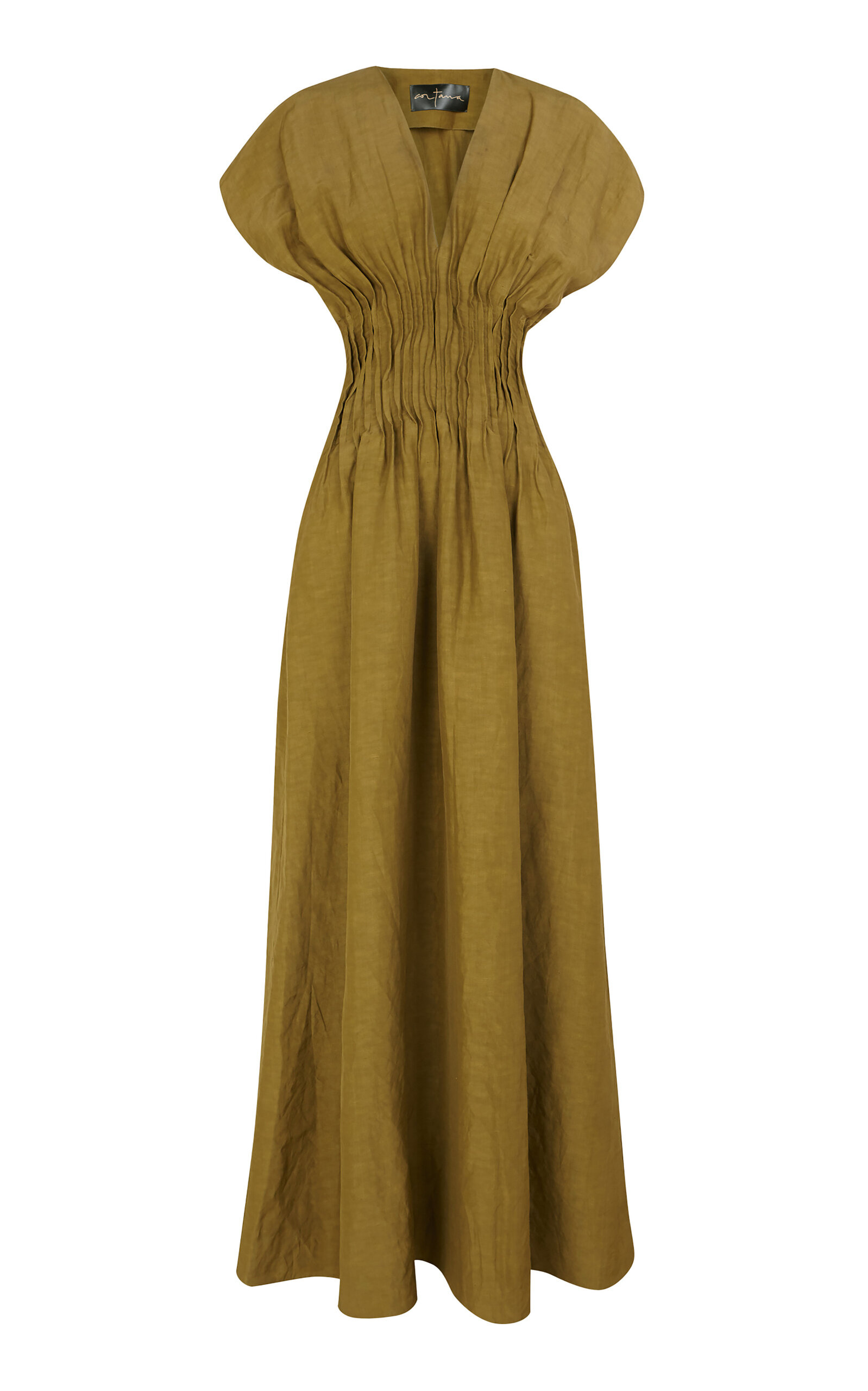 Cortana Elena Pleated Maxi Dress