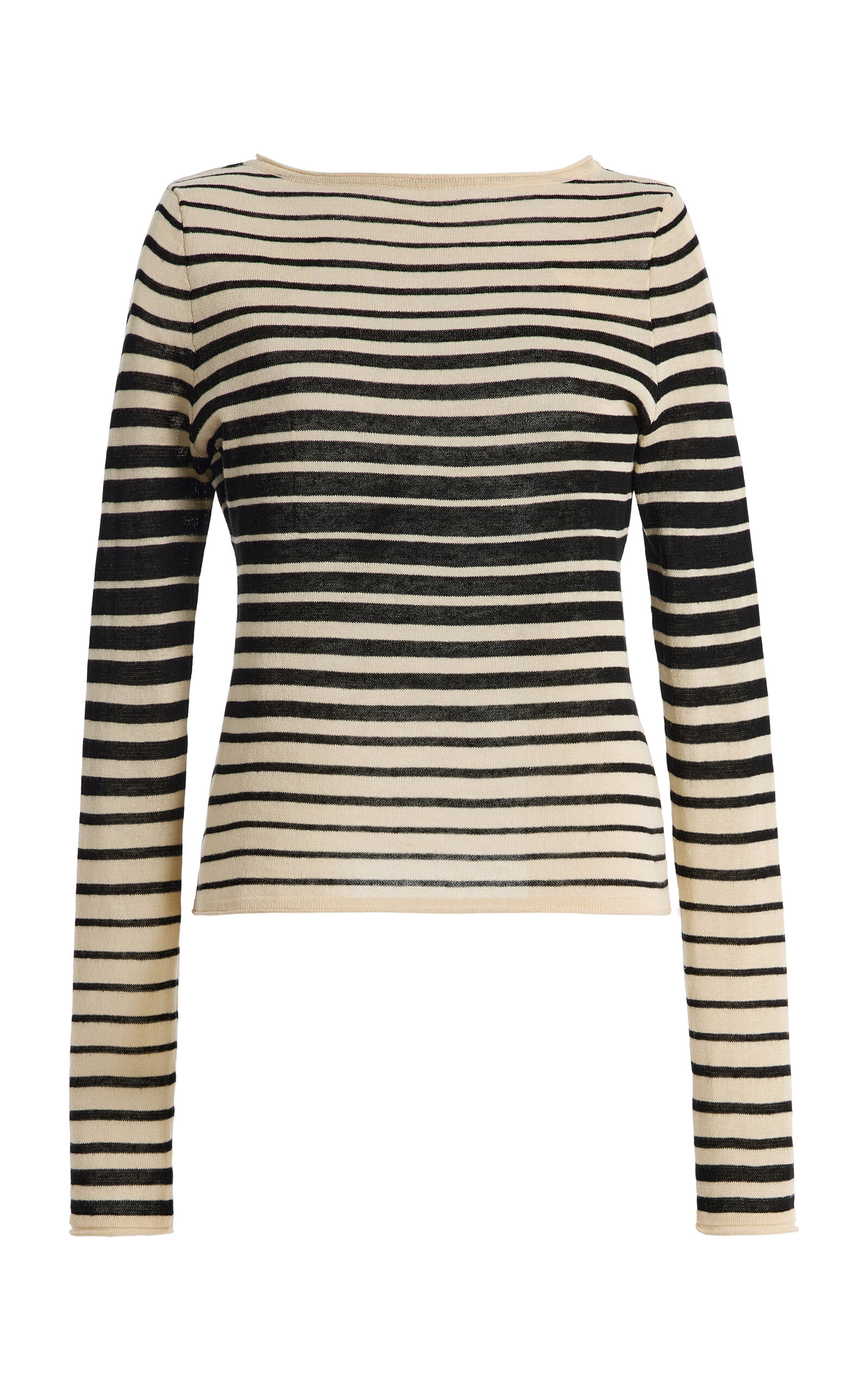 Zulu & Zephyr Ombre Striped Knit Top In Black,white