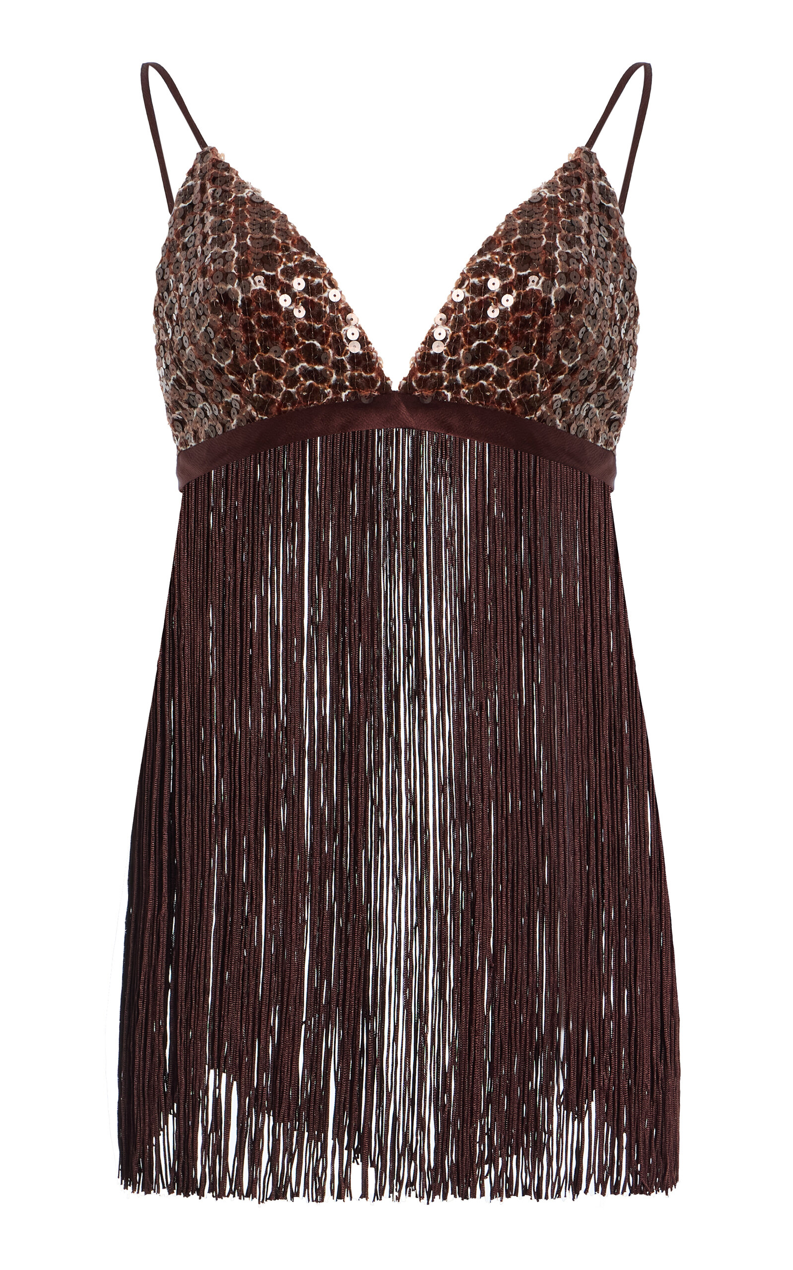 Sirapop Exclusive Lindsay Crochet Sequin Top In Brown