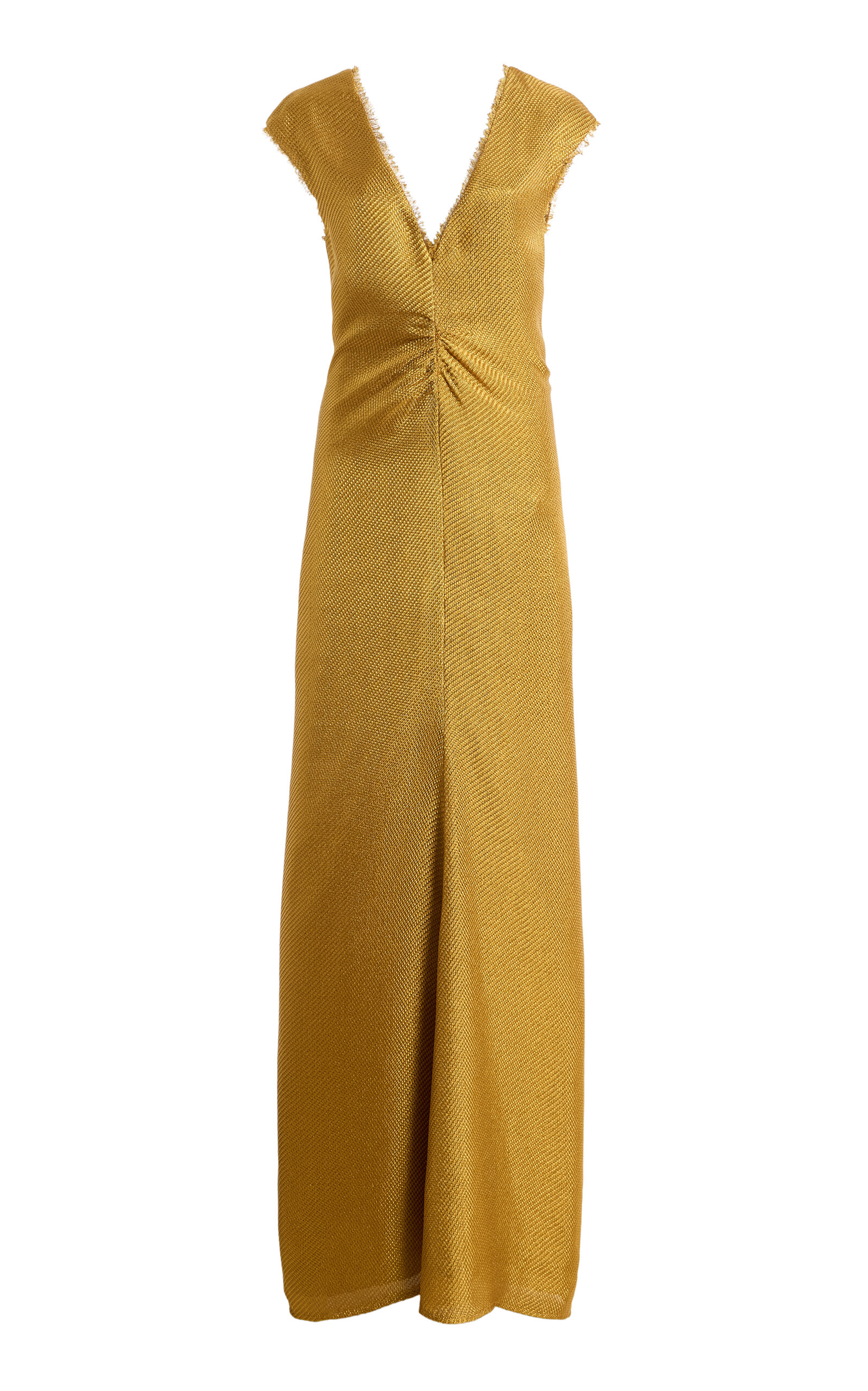 Tove Kesewa Ruffled Maxi Dress In Brown