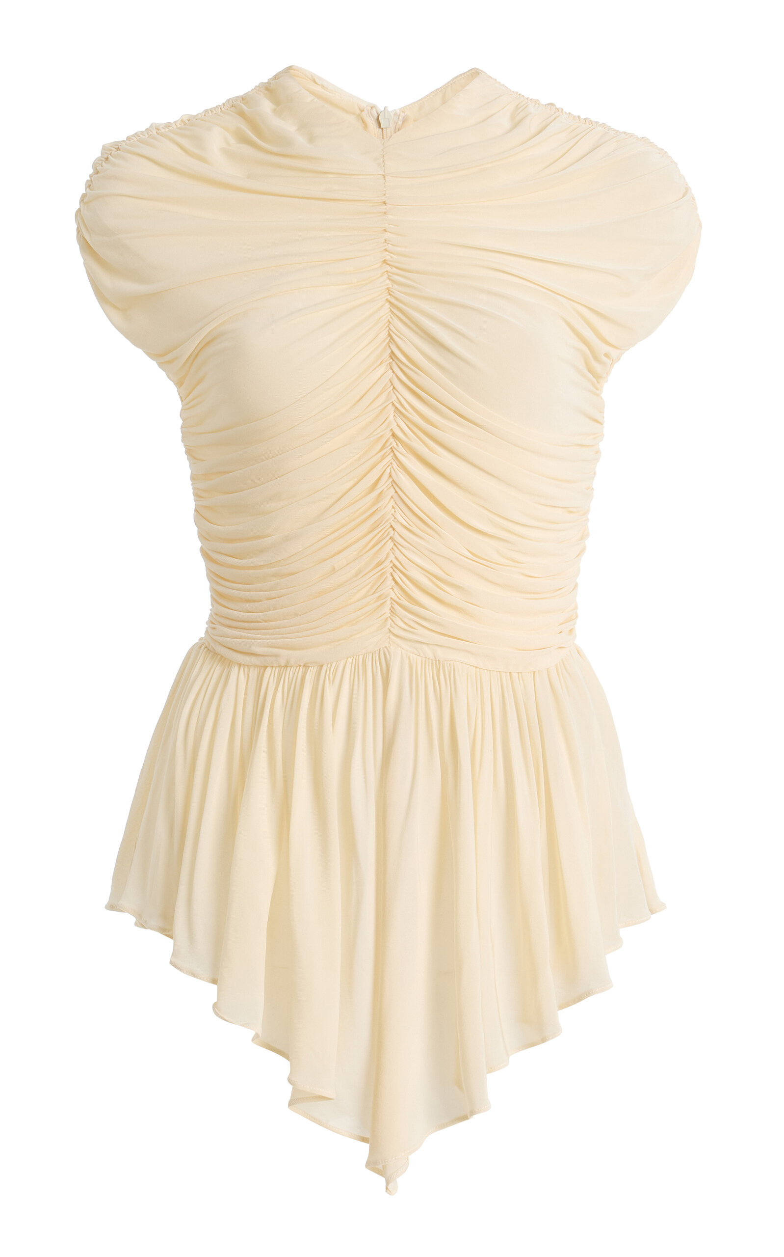 Tove Gabor Ruffled Jersey Top In White