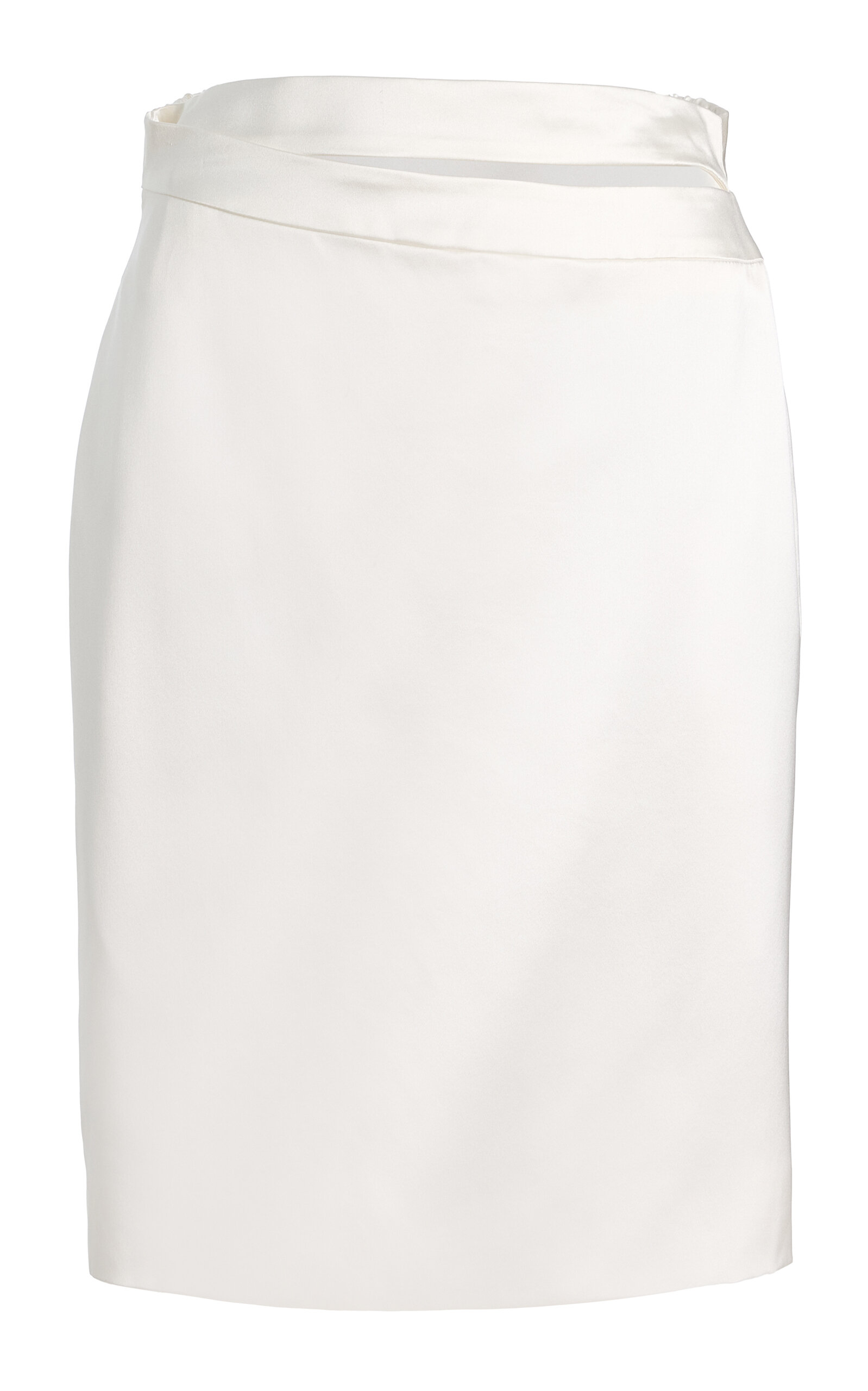 Tove June Silk Midi Skirt In White
