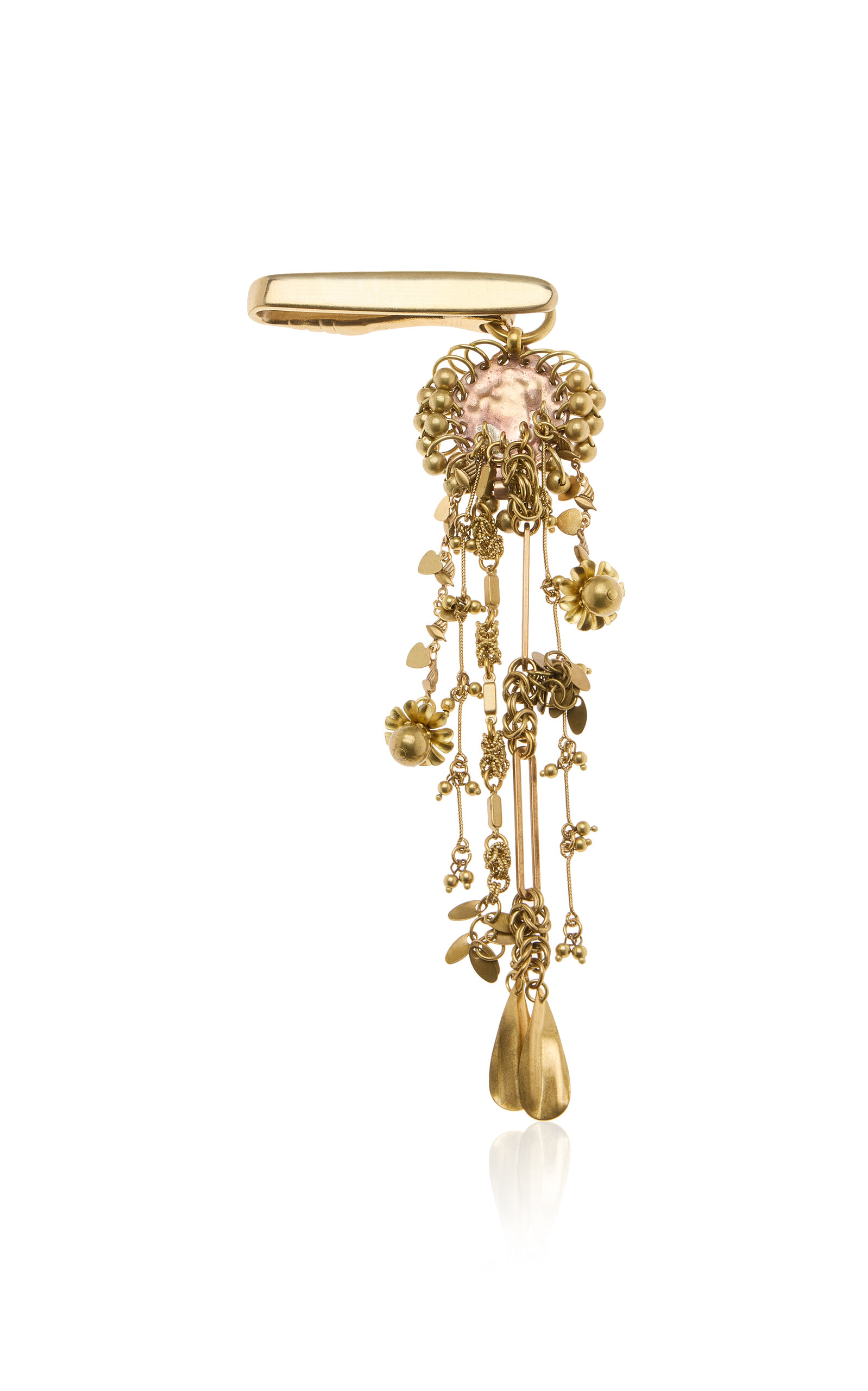 Dries Van Noten - Fringe Clip Brooch - Gold - OS - Moda Operandi