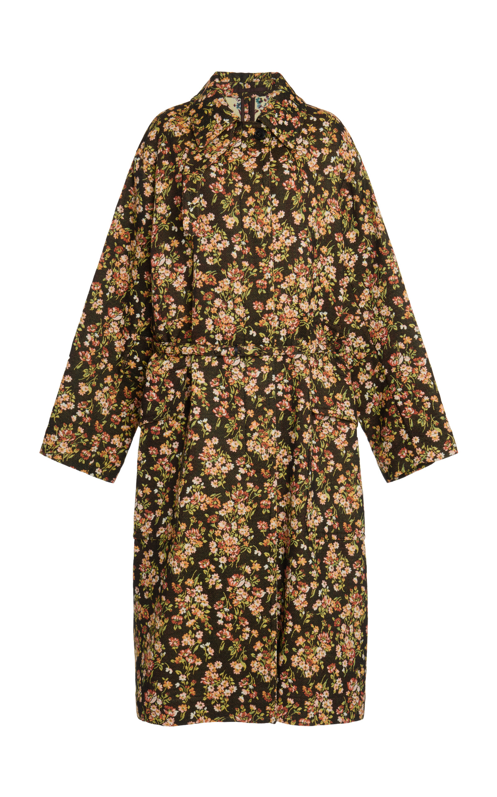 Dries Van Noten - Rain Oversized Cotton-Blend Car Coat - Brown - M - Moda Operandi