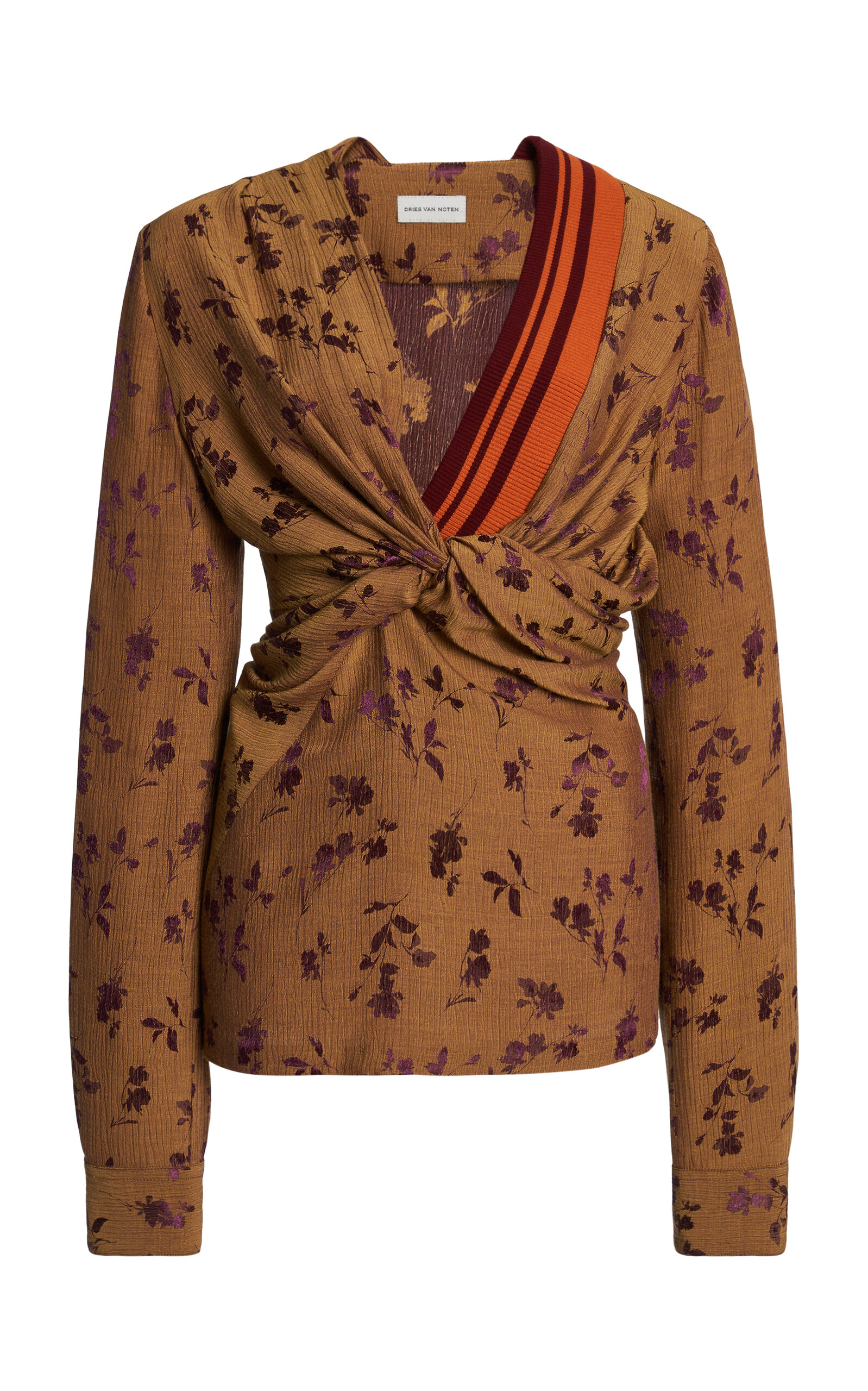 Dries Van Noten - Canira Draped Top - Brown - FR 36 - Moda Operandi