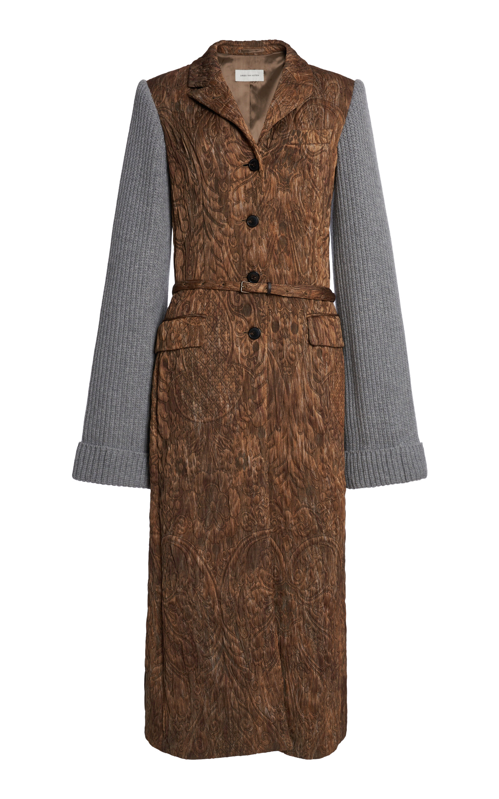 Dries Van Noten - Rittney Long Coat - Khaki - FR 34 - Moda Operandi