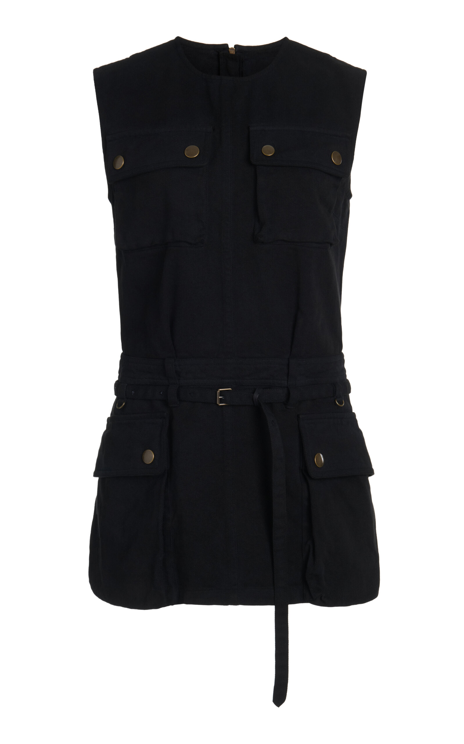 Dries Van Noten - Cesda Belted Cotton Top - Black - FR 34 - Moda Operandi