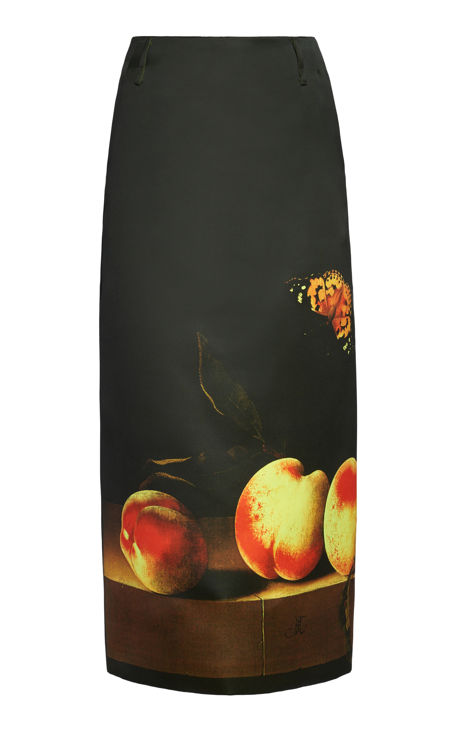 Dries Van Noten - Sentista Printed Satin Midi Skirt - Black - FR 40 - Moda Operandi