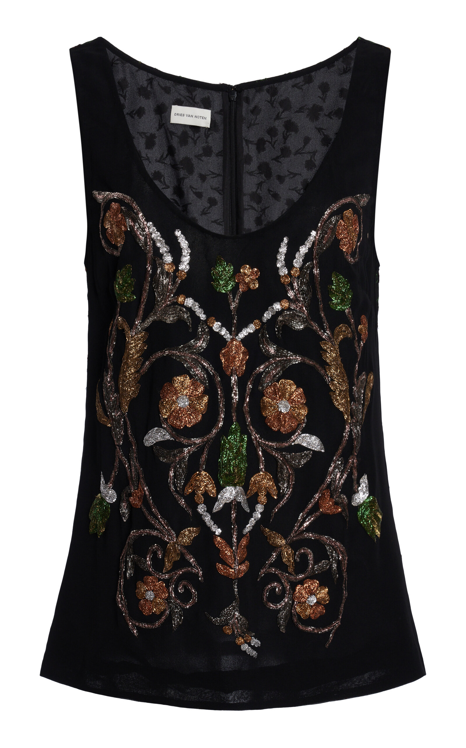 Dries Van Noten - Croppy Embellished Top - Black - FR 40 - Moda Operandi