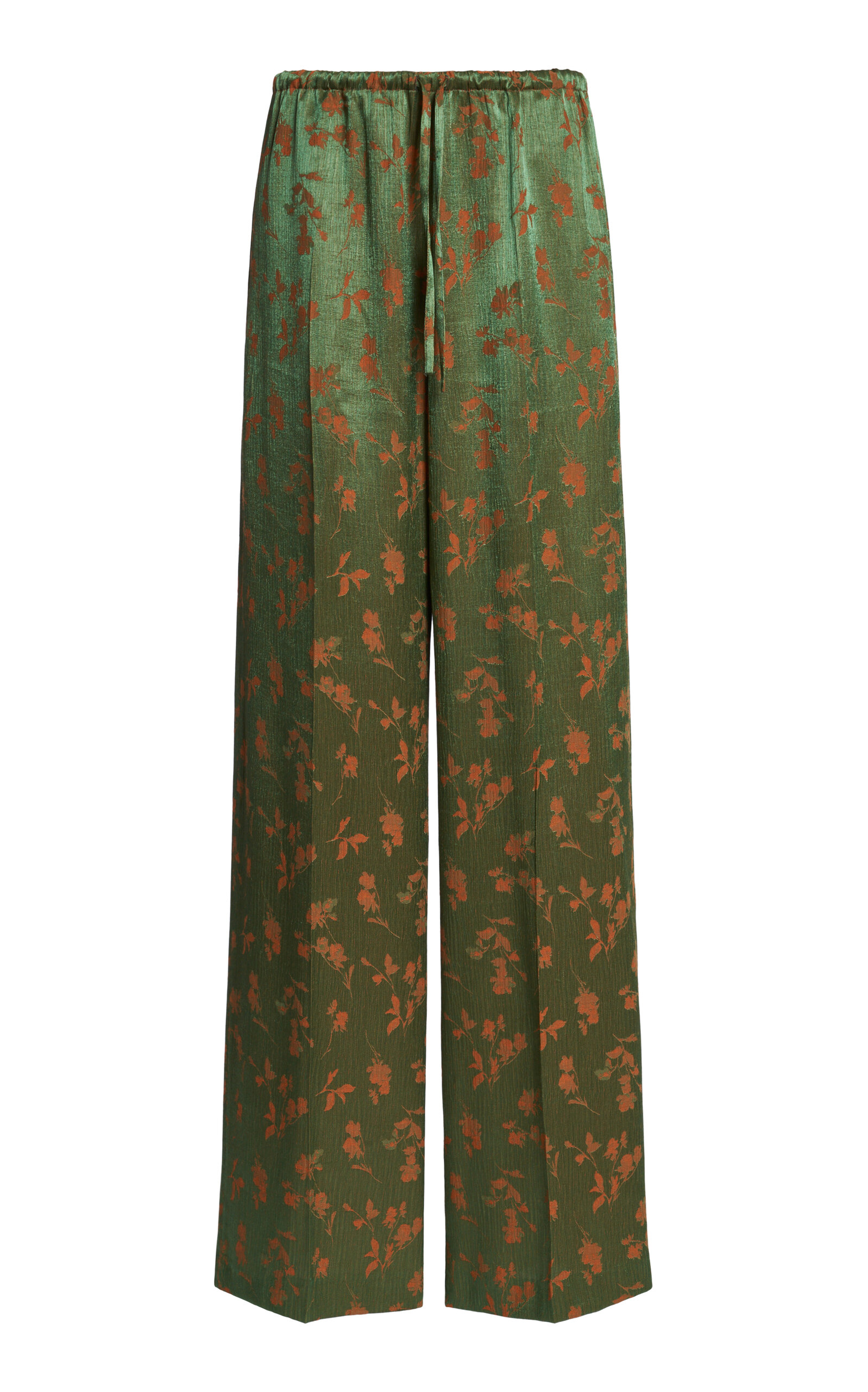 Dries Van Noten - Puvis Floral Jacquard Wide-Leg Pants - Green - FR 34 - Moda Operandi