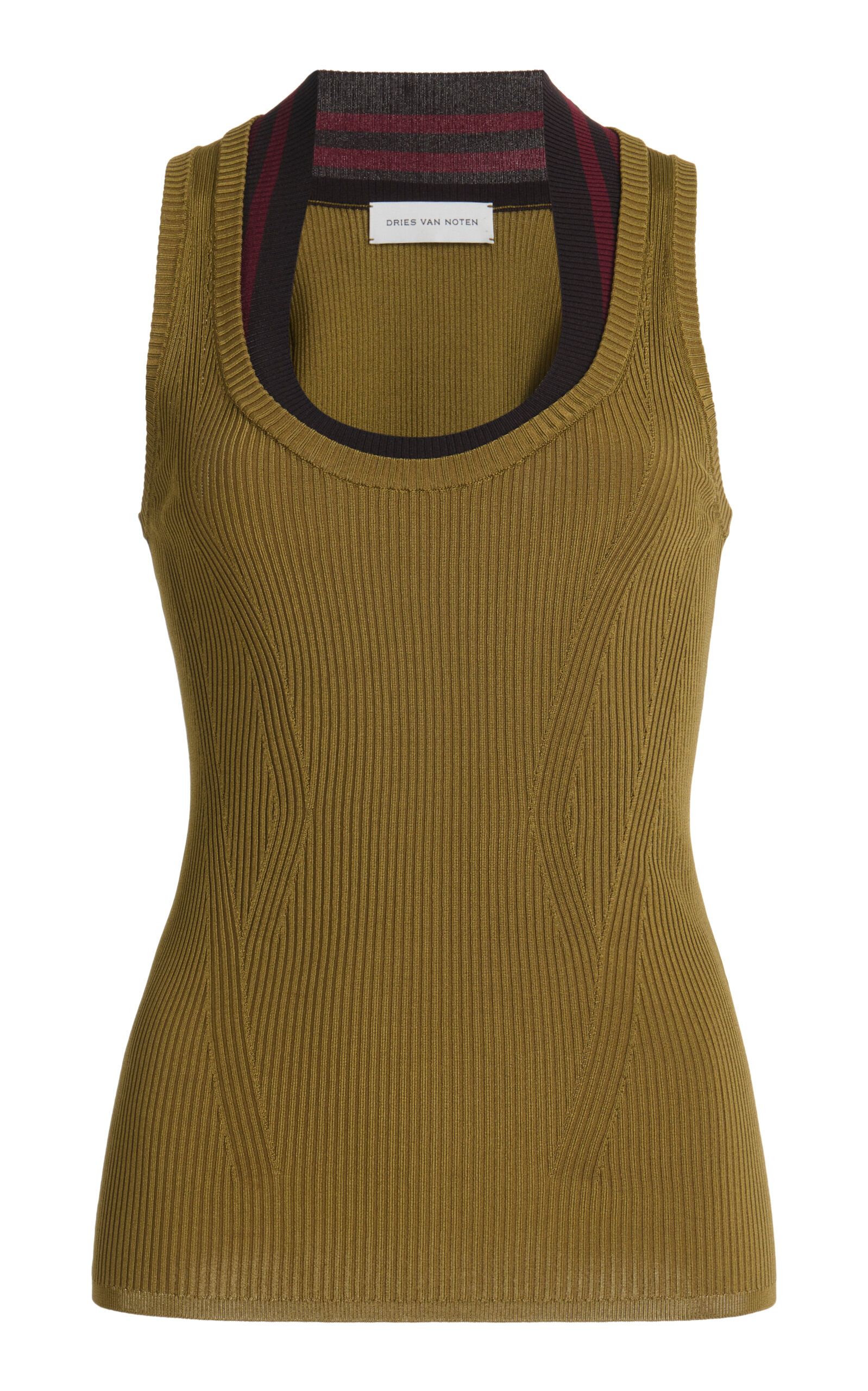Dries Van Noten - Topaza Layered Ribbed Vest - Yellow - M - Moda Operandi