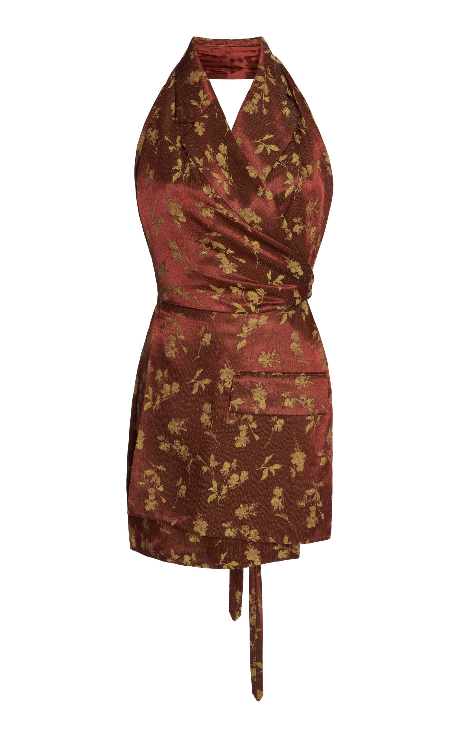 Dries Van Noten - Geline Draped Satin Vest - Bronze - FR 36 - Moda Operandi
