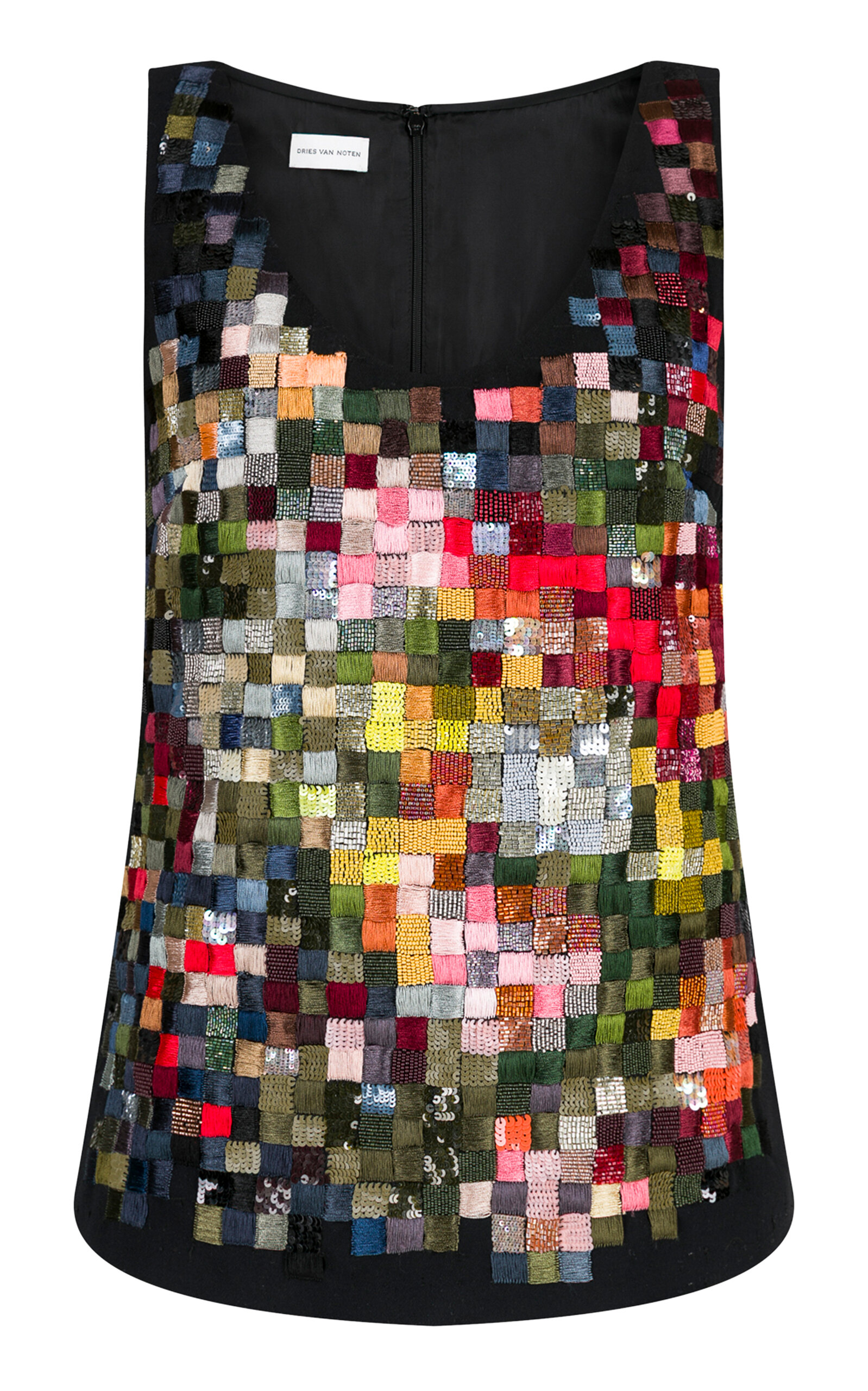 Dries Van Noten - Croppy Embellished Top - Black - FR 44 - Moda Operandi