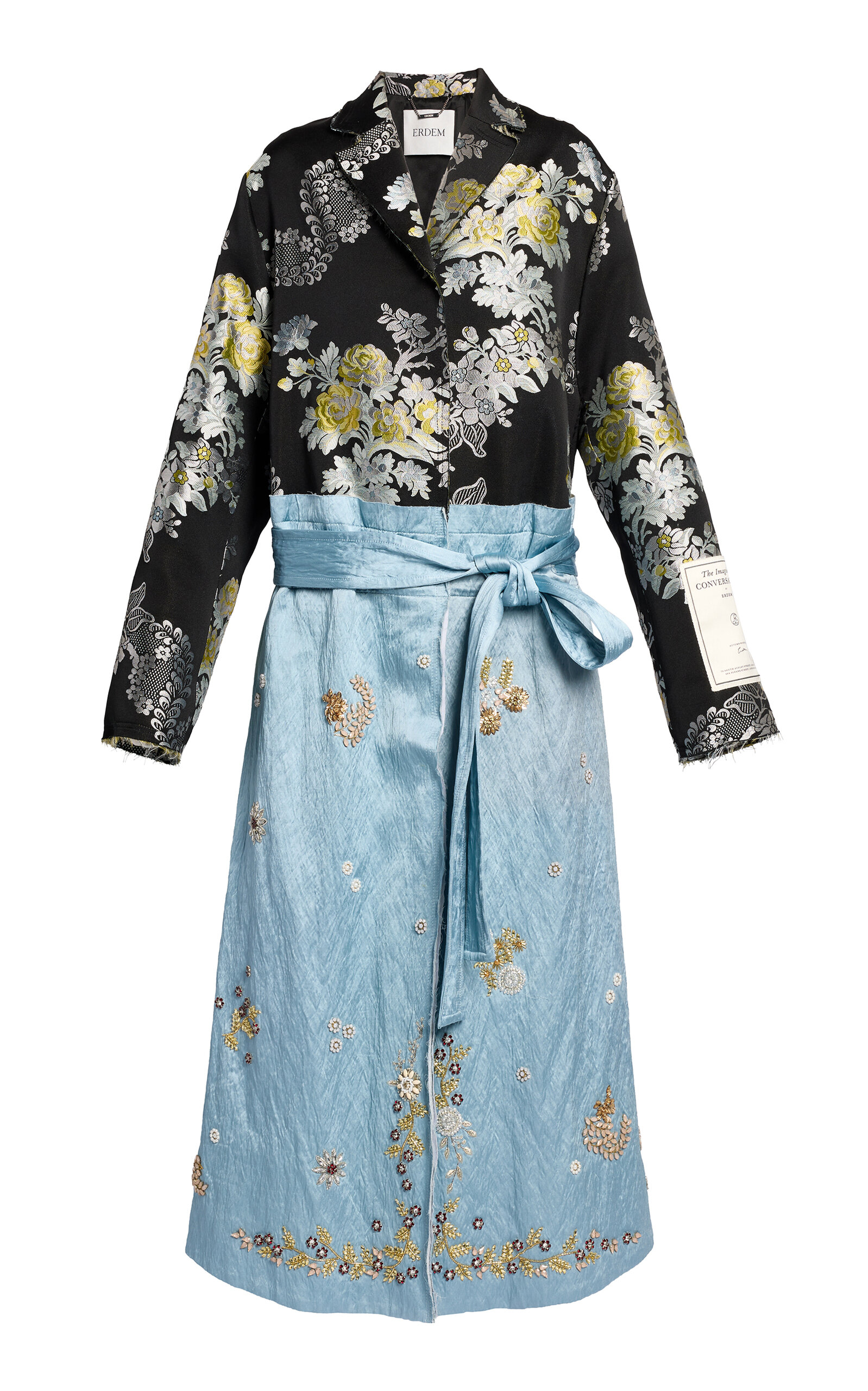 Erdem Textured Satin Wrap Coat - Moda Operandi