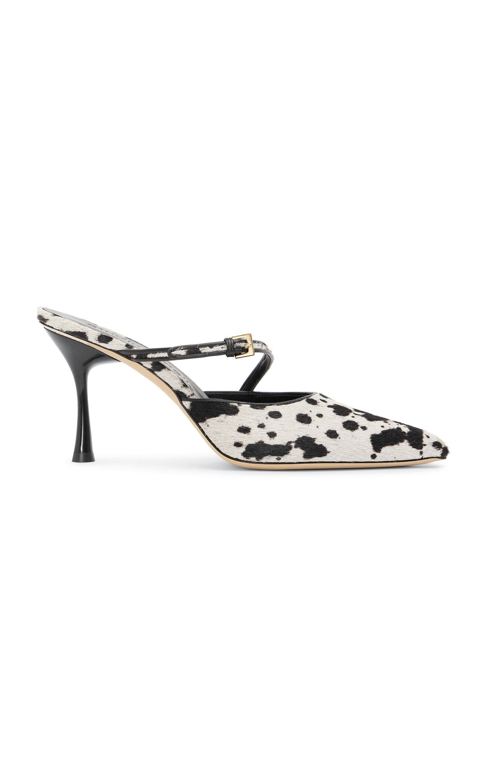Studio Amelia Alto Leather Mules In Animal Print