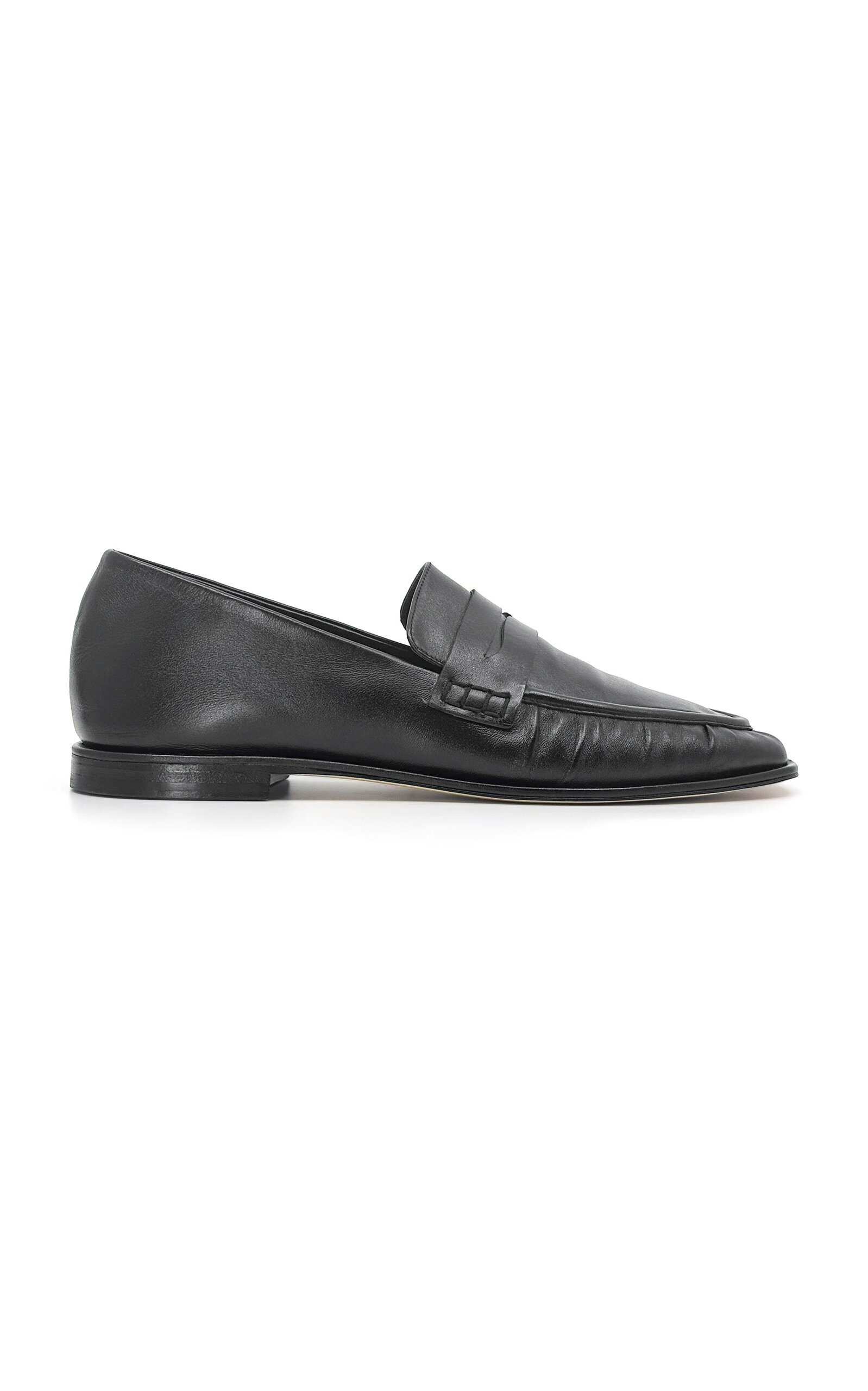 Studio Amelia Jean Leather Loafers In Black
