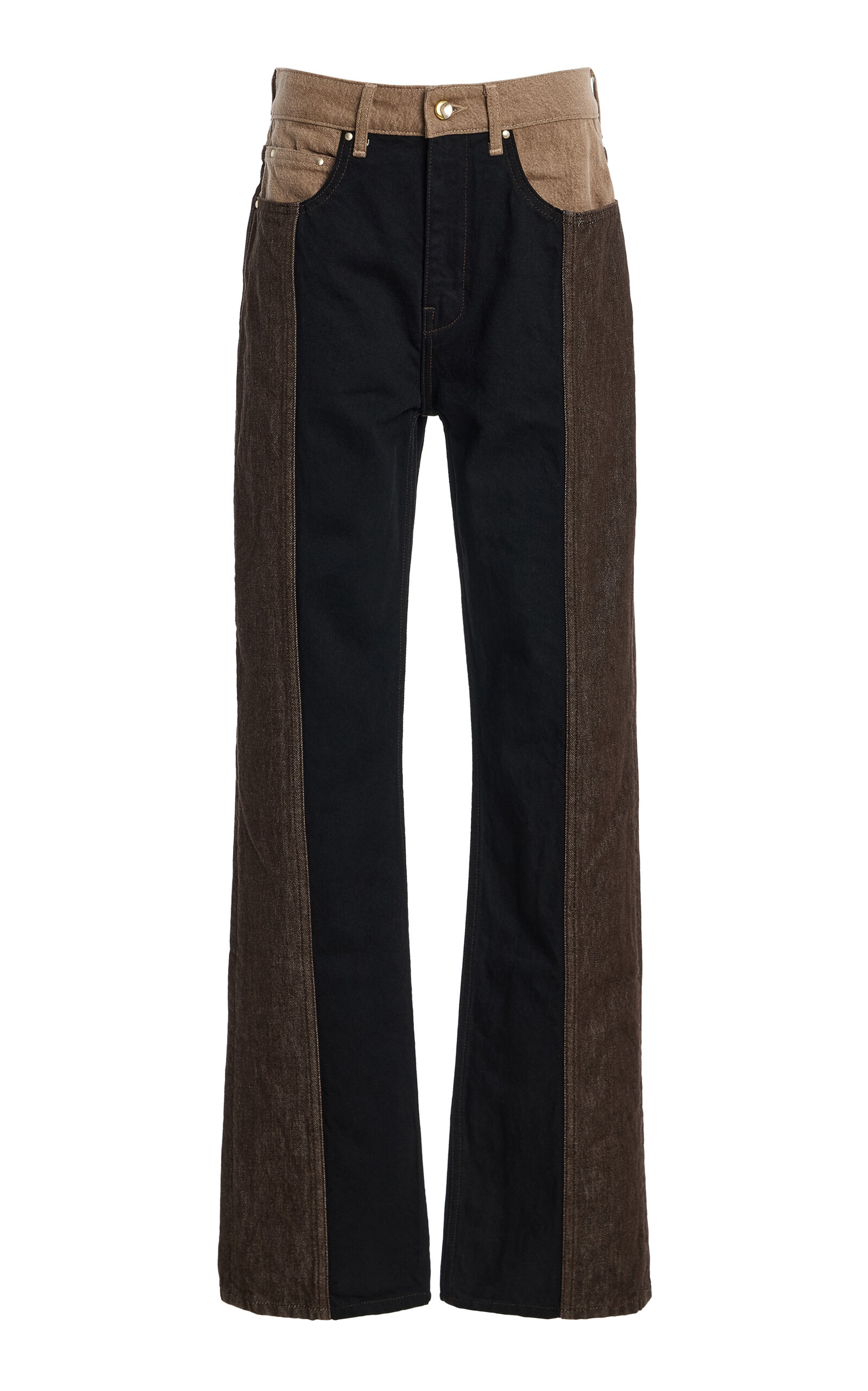 Ossou Jane Rigid Mid-rise Straight-leg Jeans In Multi