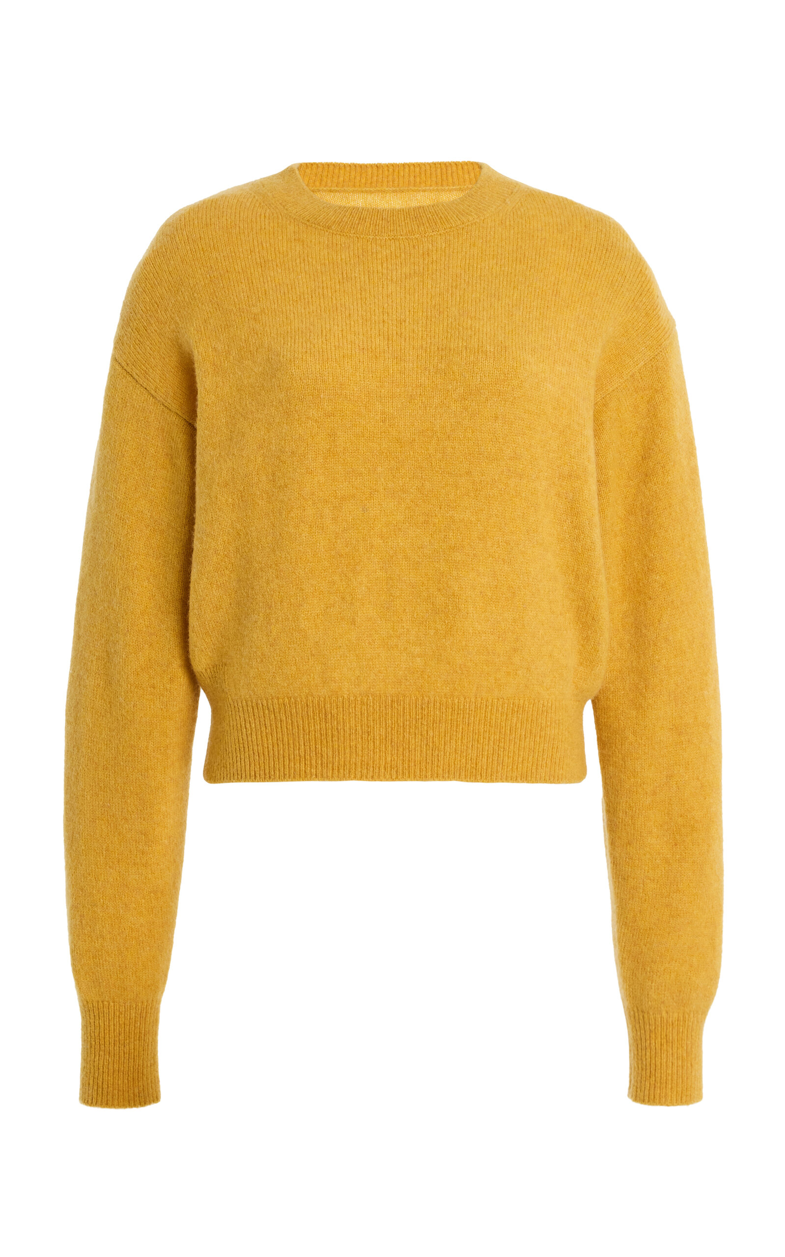 Ossou Ada Draped Wool Sweater In Yellow