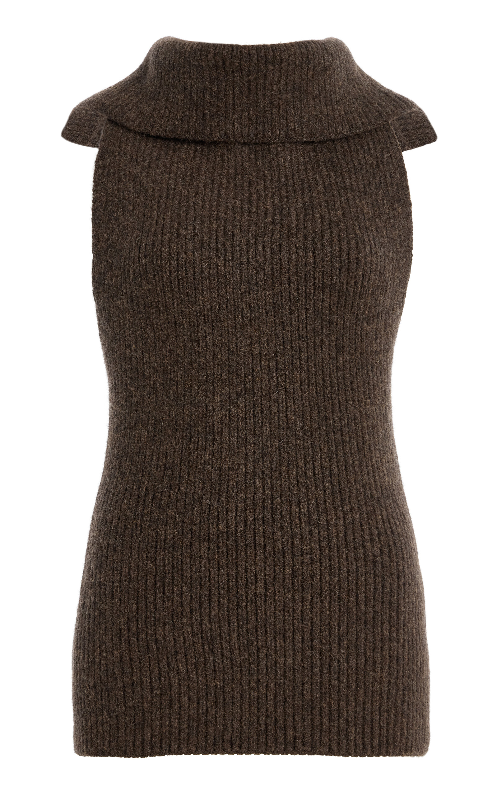 Ossou Isla Wool Tank Top In Brown
