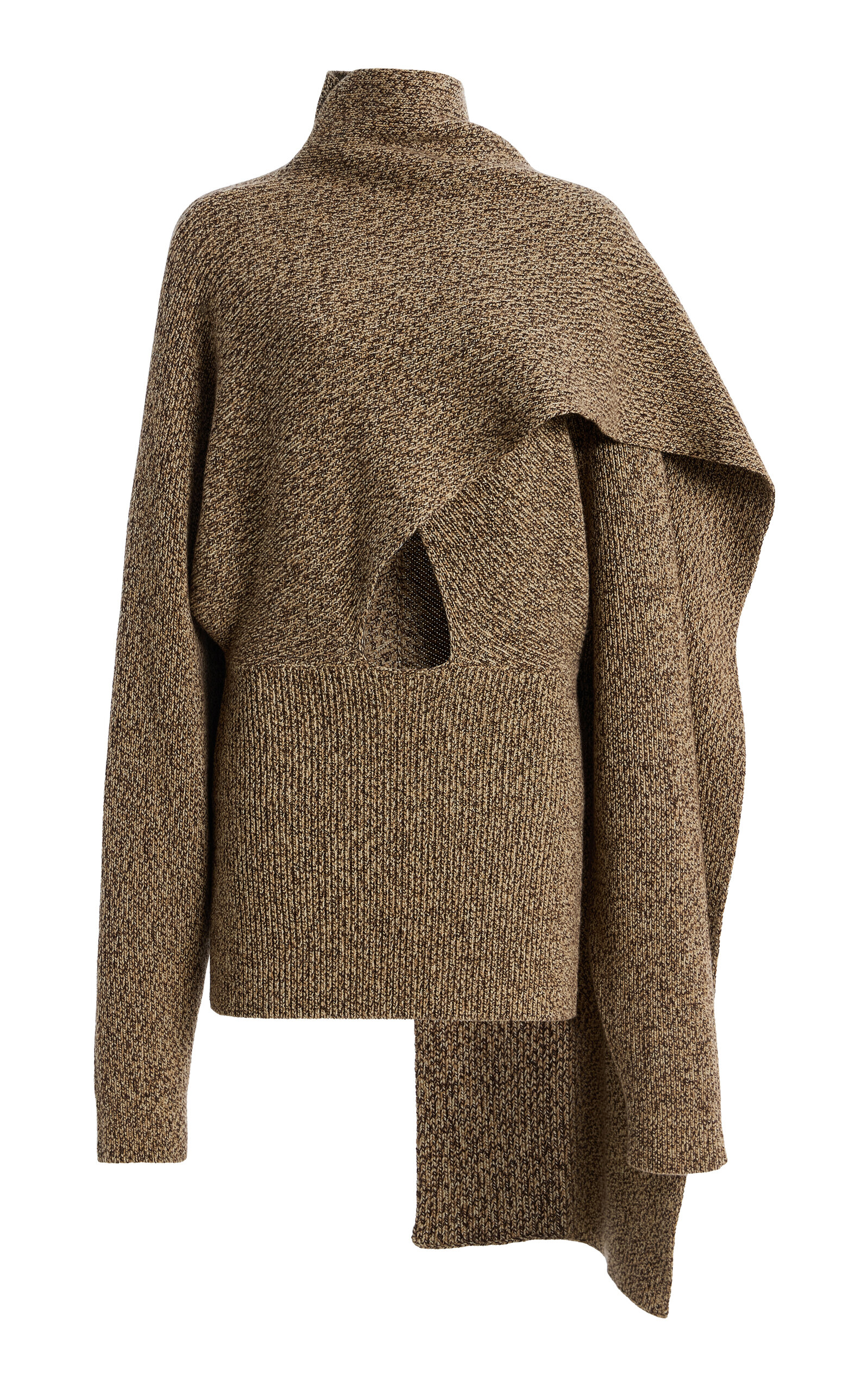 Ossou Wright Wool-blend Sweater In Brown