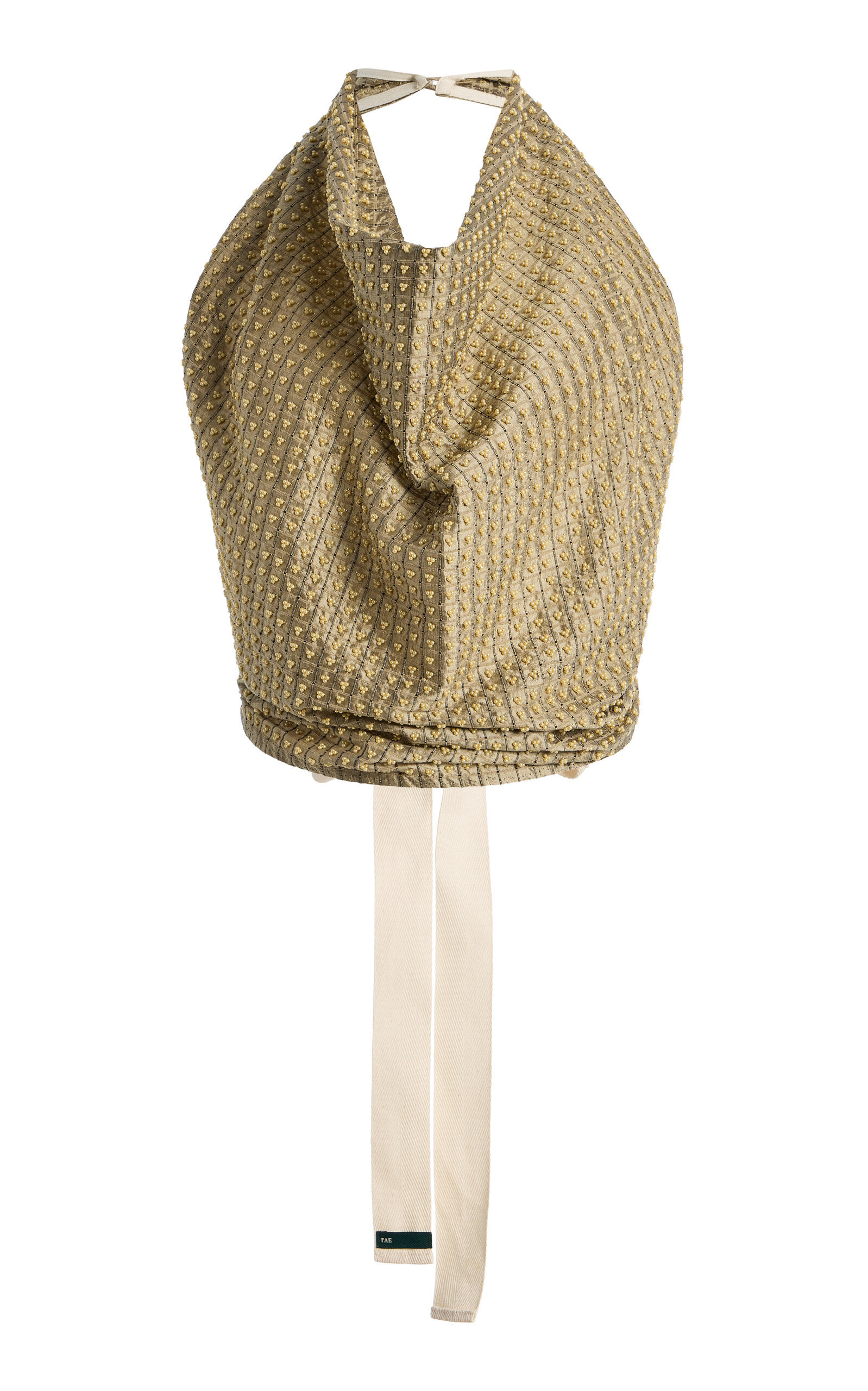 Tae Park Exclusive Embellished Silk Napkin Top In Brown