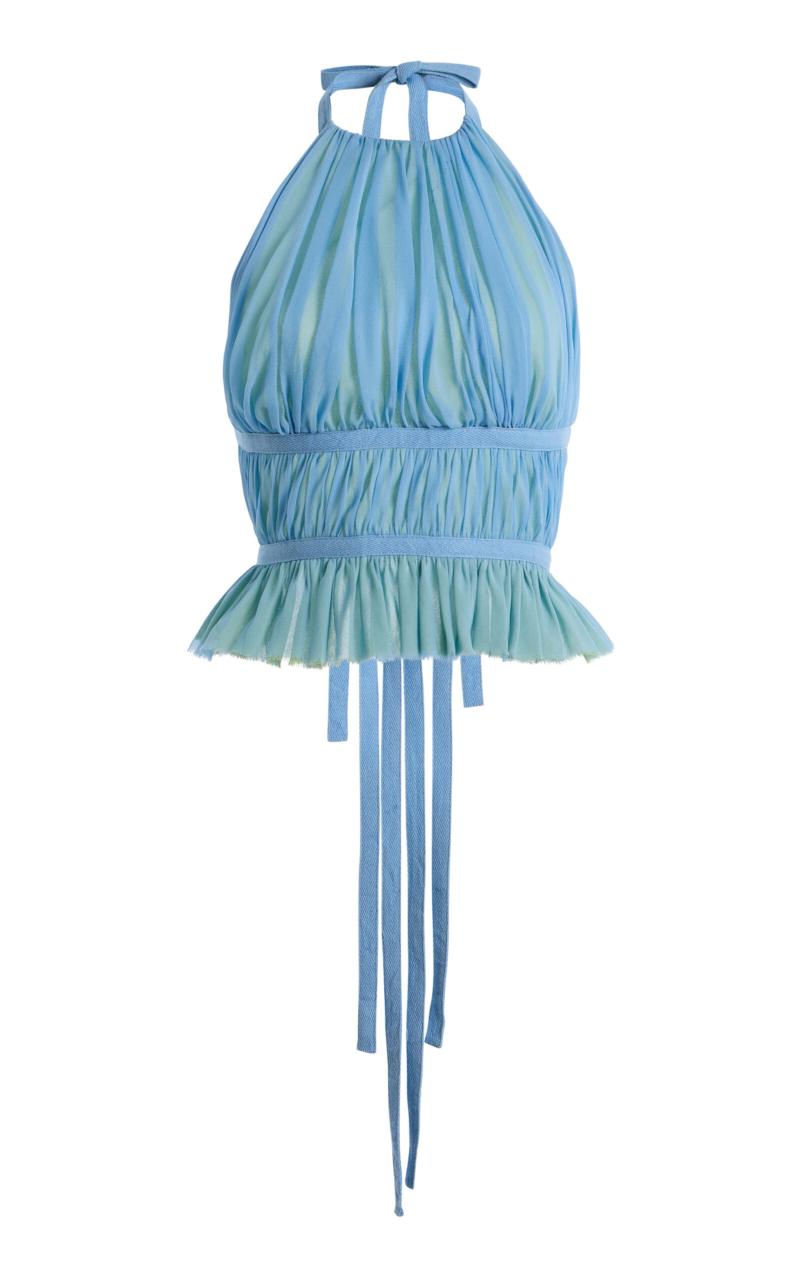 Tae Park Pleated Wrap Chiffon Top | Thumbnail 9