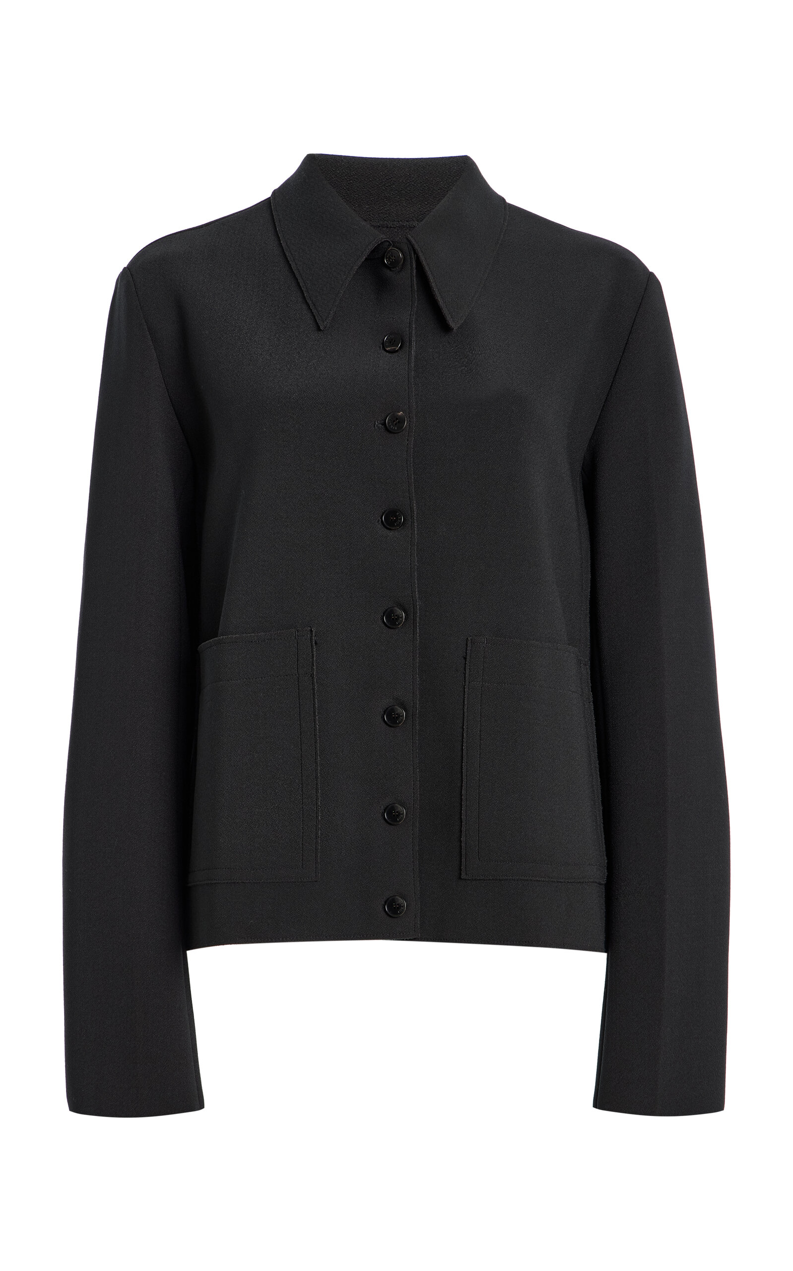 BIRROT Lay3 Point Collar Crepe Jacket - Moda Operandi