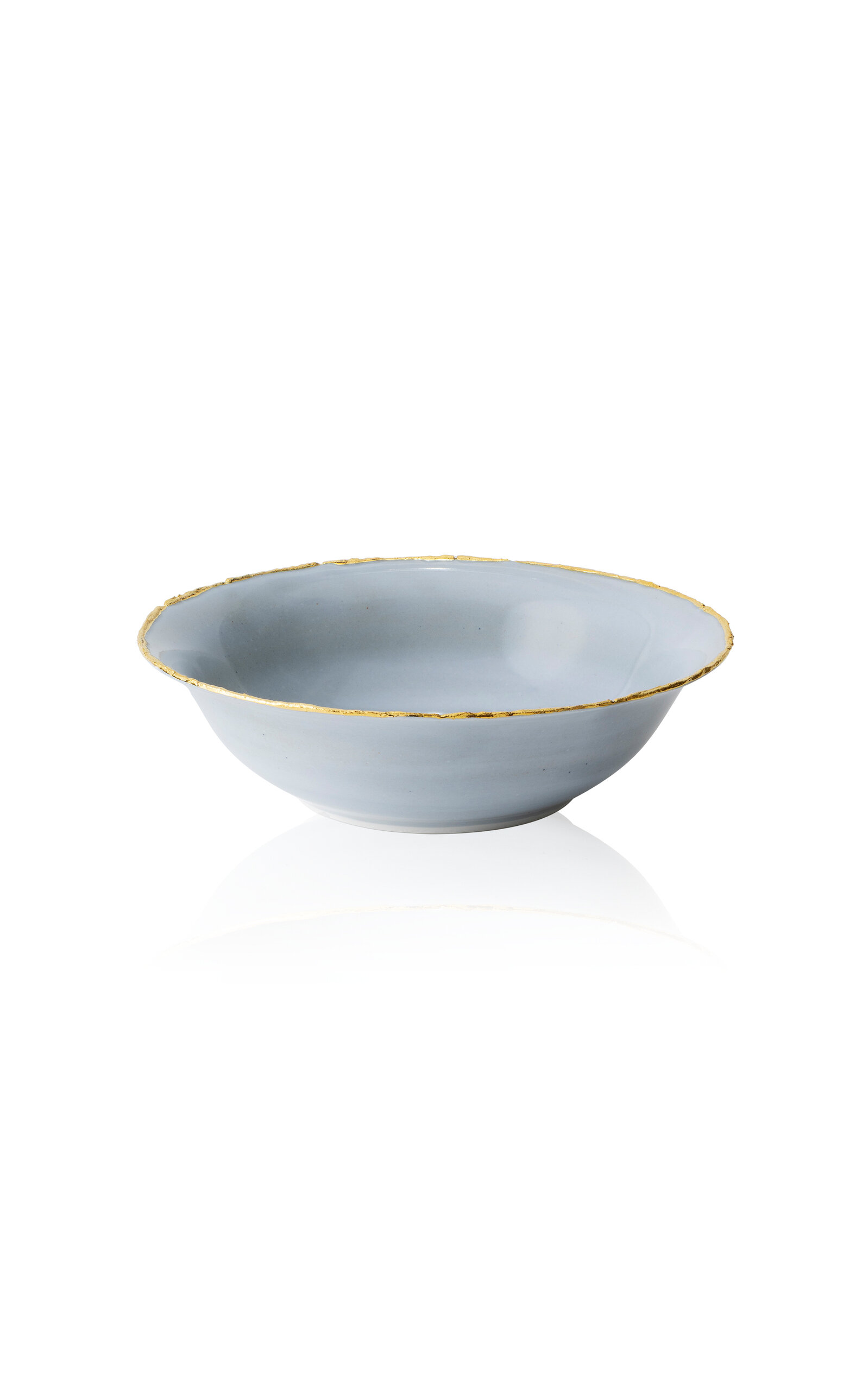 Coralla Maiuri Golden Ash Blue Salad Bowl Medium In Multi
