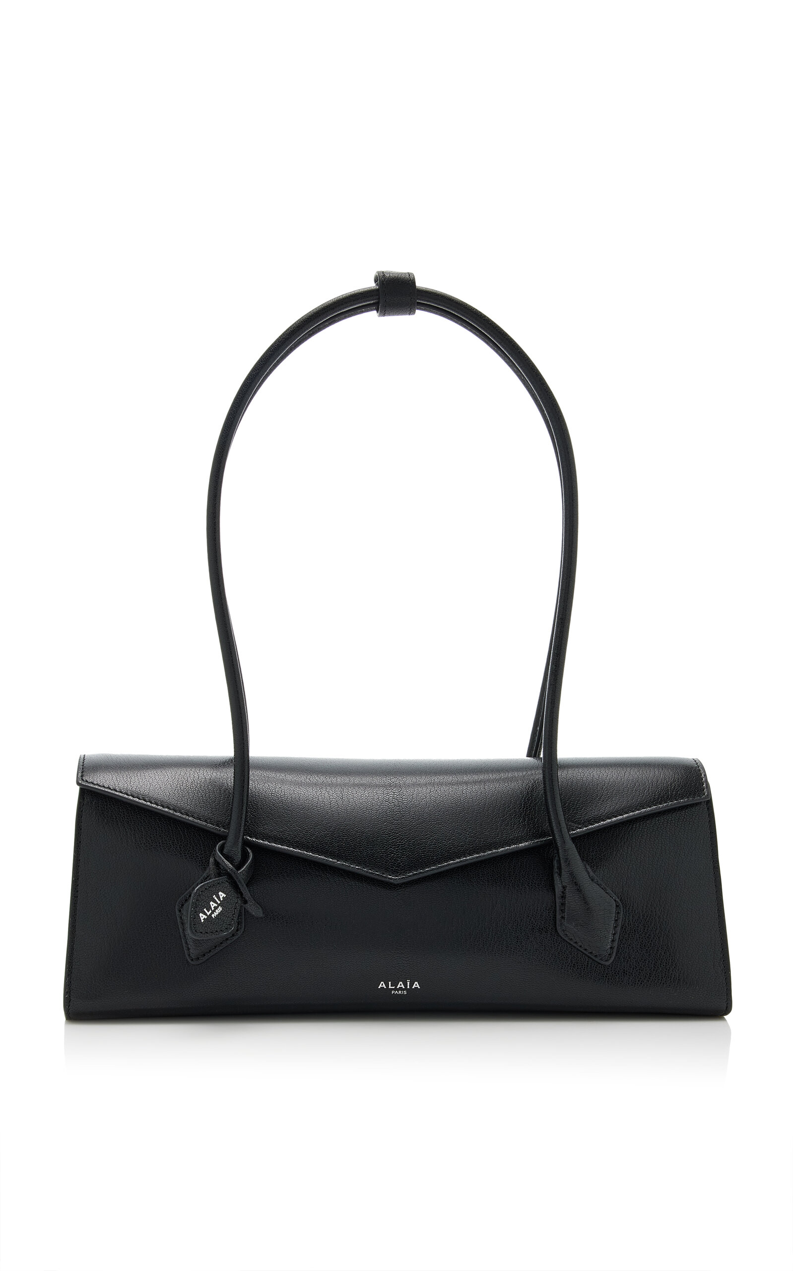 ALAÏA - Le Teckel Medium Leather Flap Bag - Black - OS - Moda Operandi
