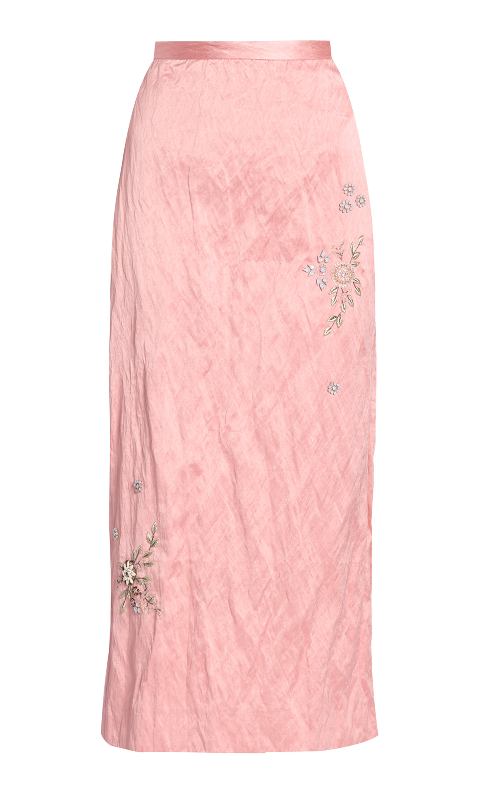 Erdem Textured Satin Midi Skirt - Moda Operandi