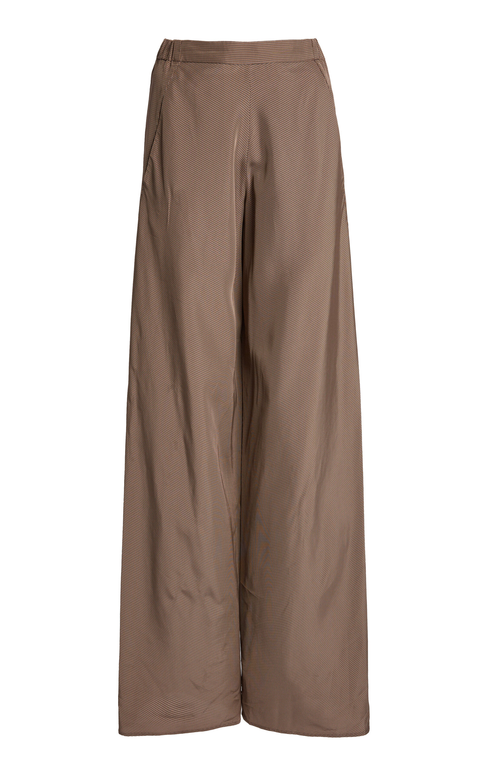 Christopher Esber - Vera Satin Wide-Leg Pants - Taupe - AU 12 - Moda Operandi