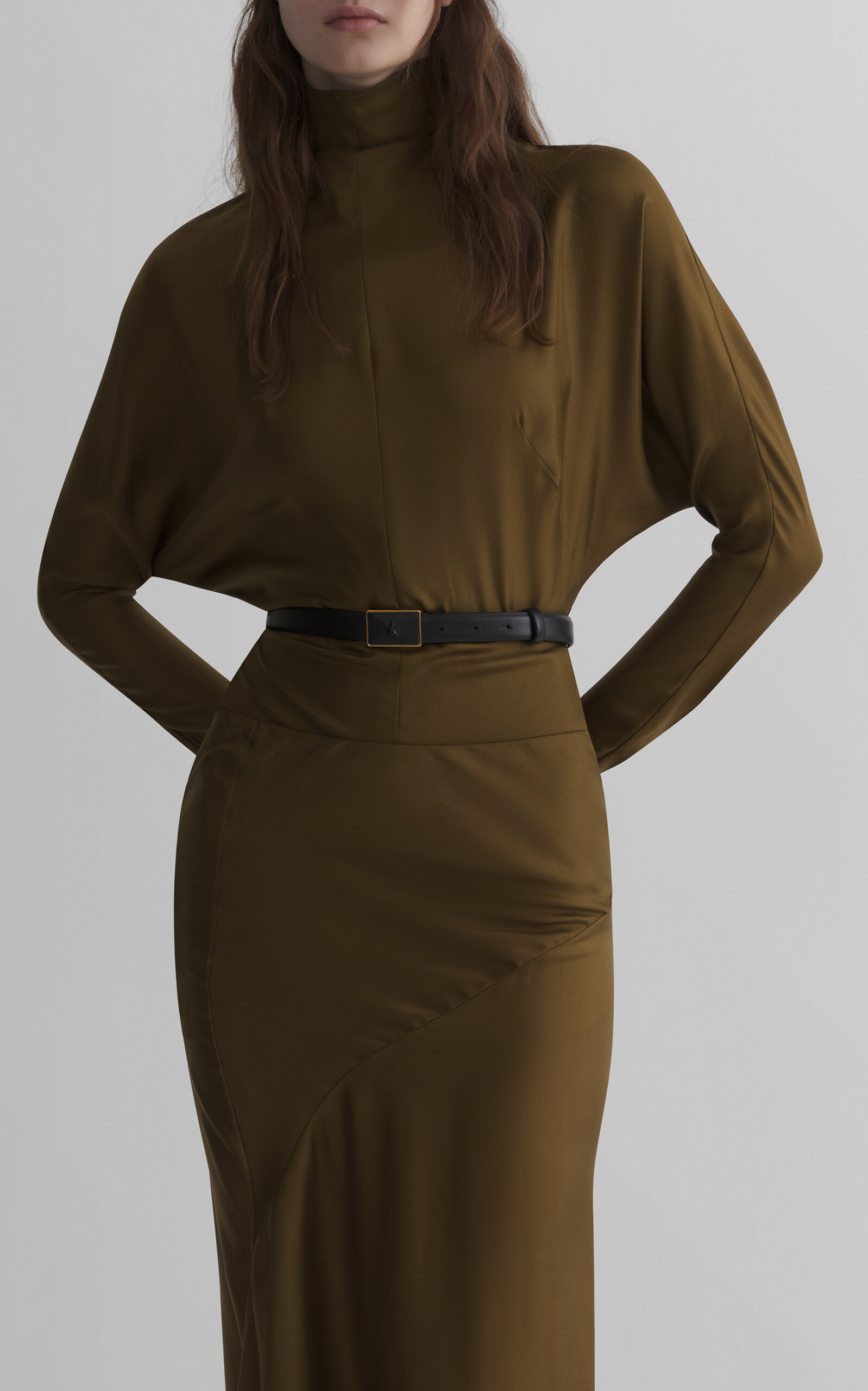MUGLER Batwing Silk Top - Moda Operandi