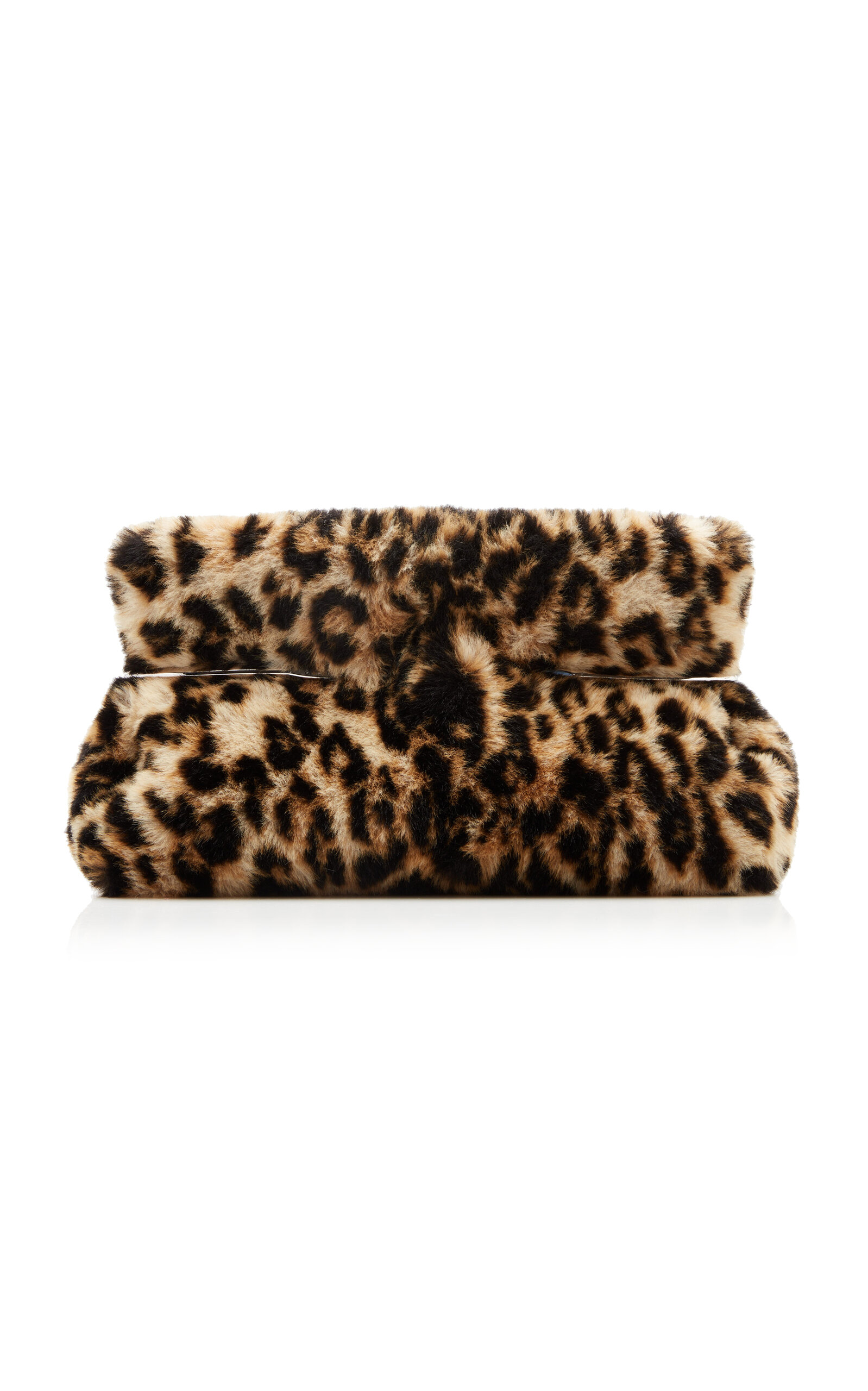 Givenchy - Pinch Plush Animal-Print Clutch - Black/white - OS - Moda Operandi