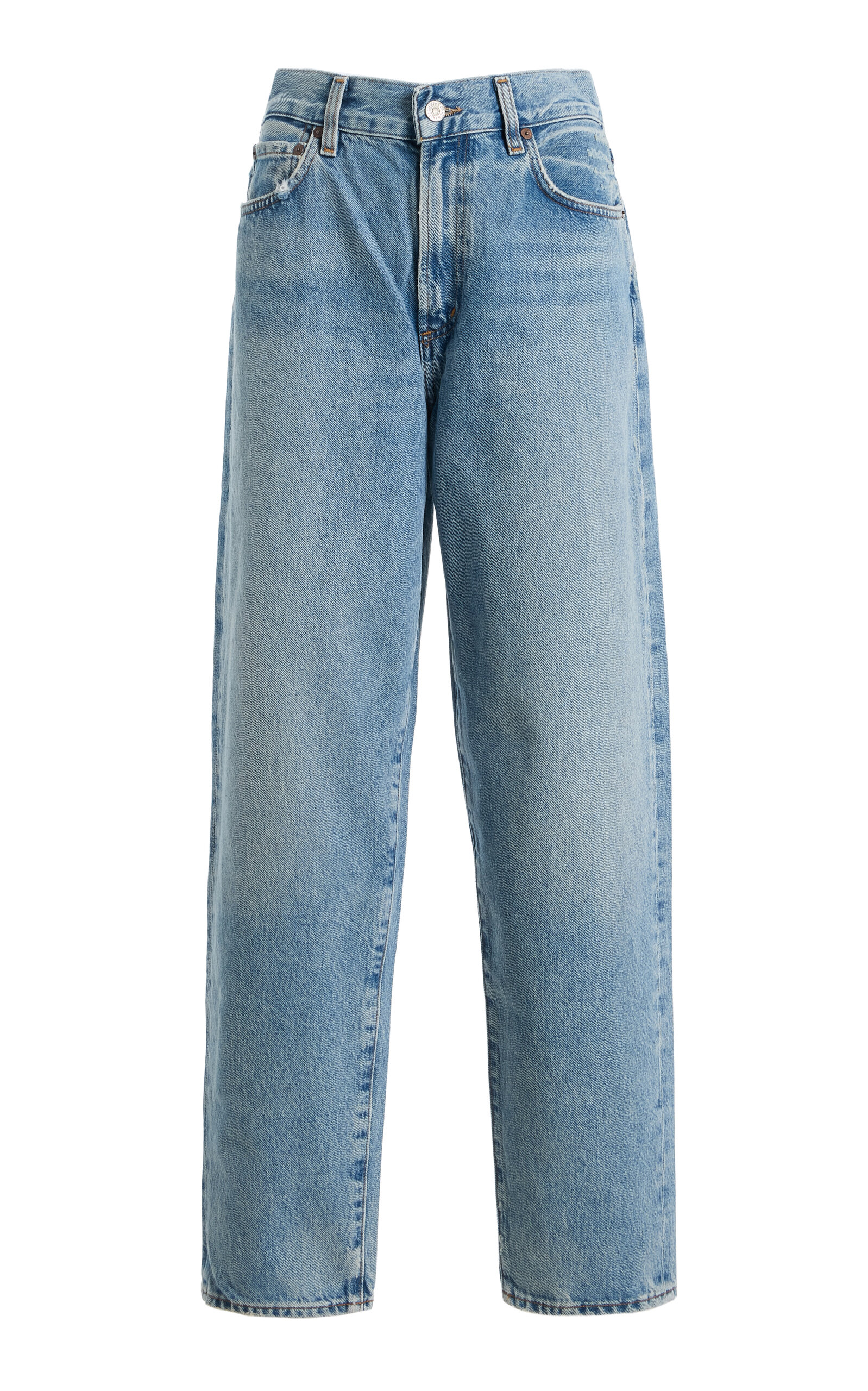Citizens of Humanity - The Taper Rigid Mid-Rise Wide-Leg Jeans - Light Wash - 31 - Moda Operandi