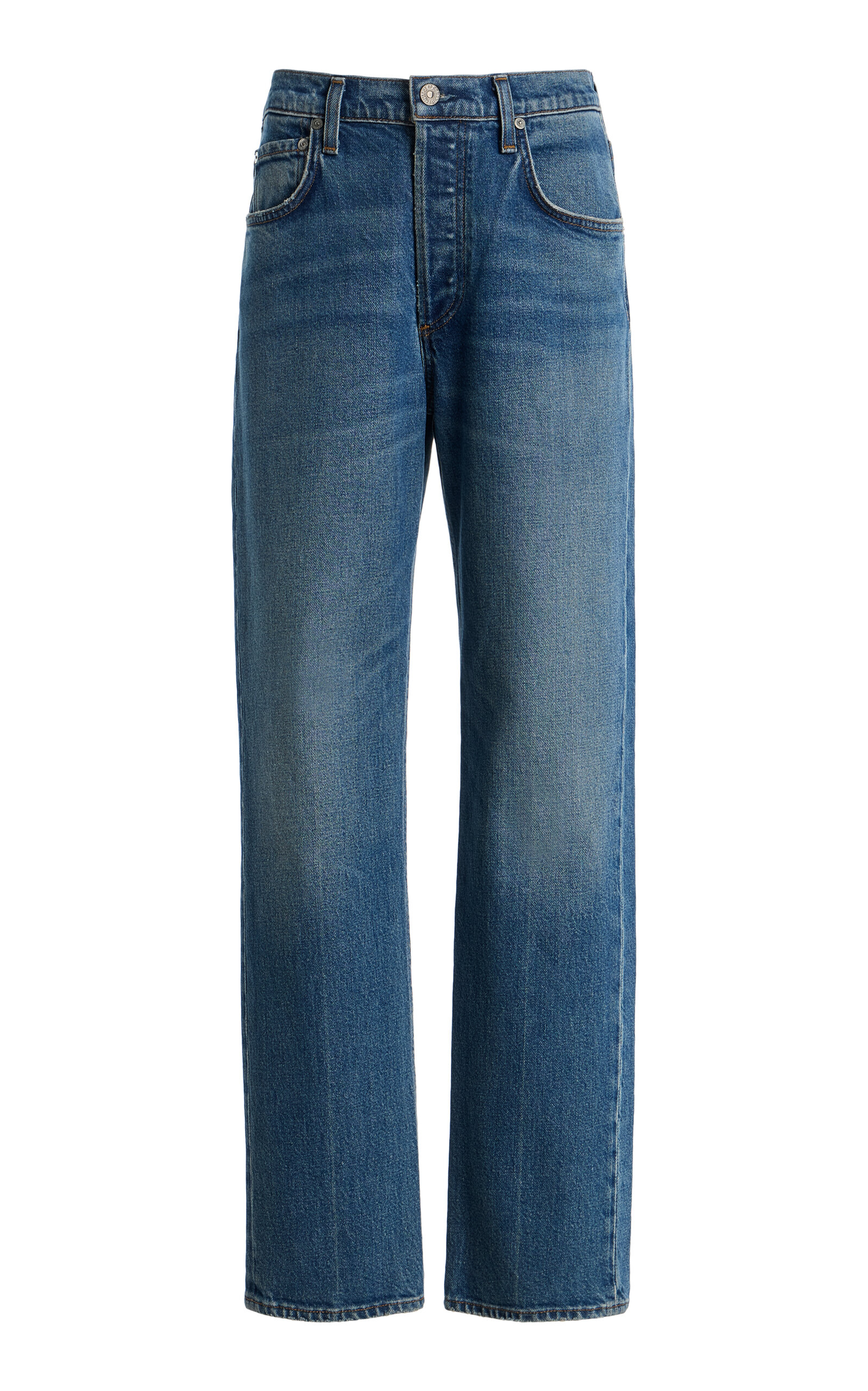 Citizens of Humanity - Savannah Stretch Mid-Rise Cigarette Jeans - Medium Wash - 29 - Moda Operandi
