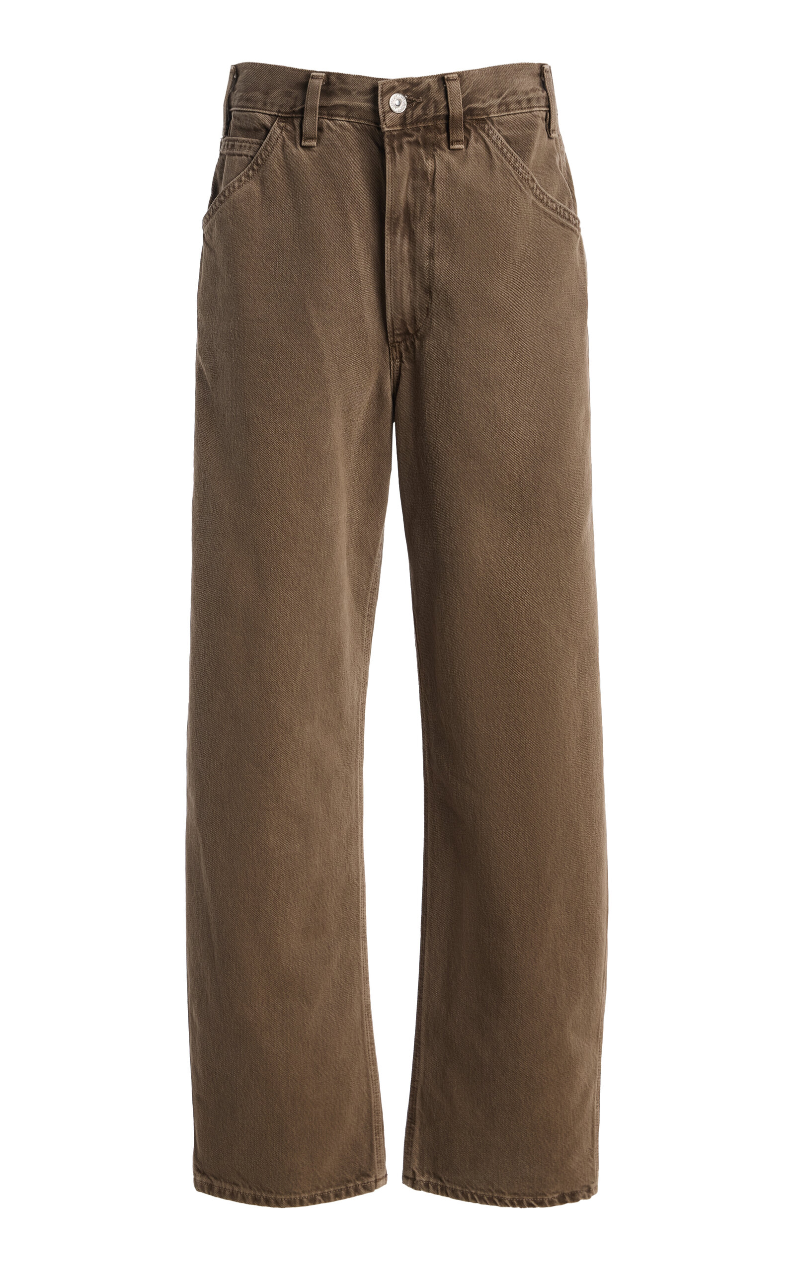 Citizens of Humanity - Miro Full-Length Rigid Mid-Rise Wide-Leg Jeans - Brown - 31 - Moda Operandi
