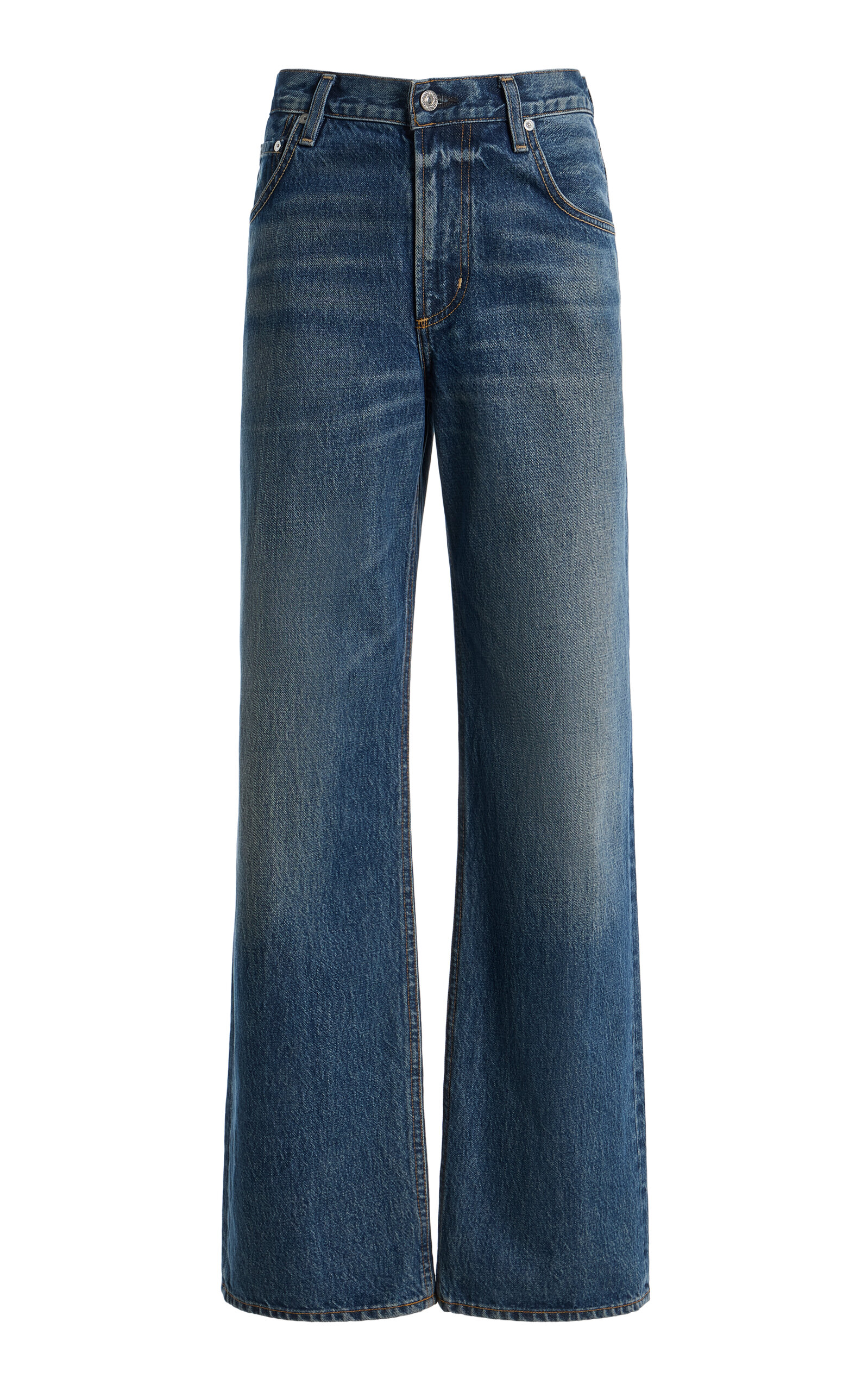 Citizens of Humanity - Lindz Easy Rigid Mid-Rise Straight-Leg Jeans - Medium Wash - 30 - Moda Operandi