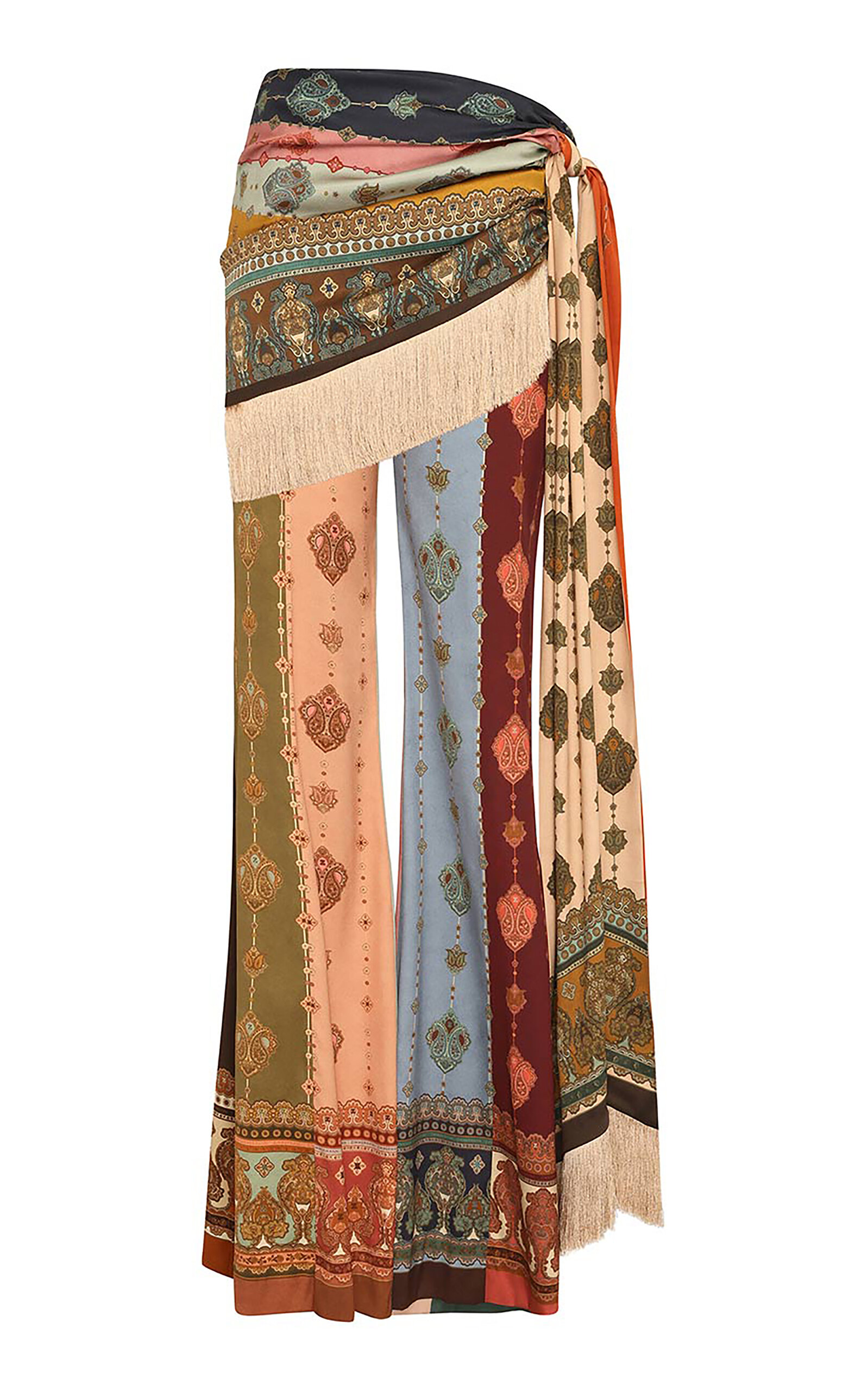 Zimmermann Valiant Fringed Silk Flared Pants - Moda Operandi