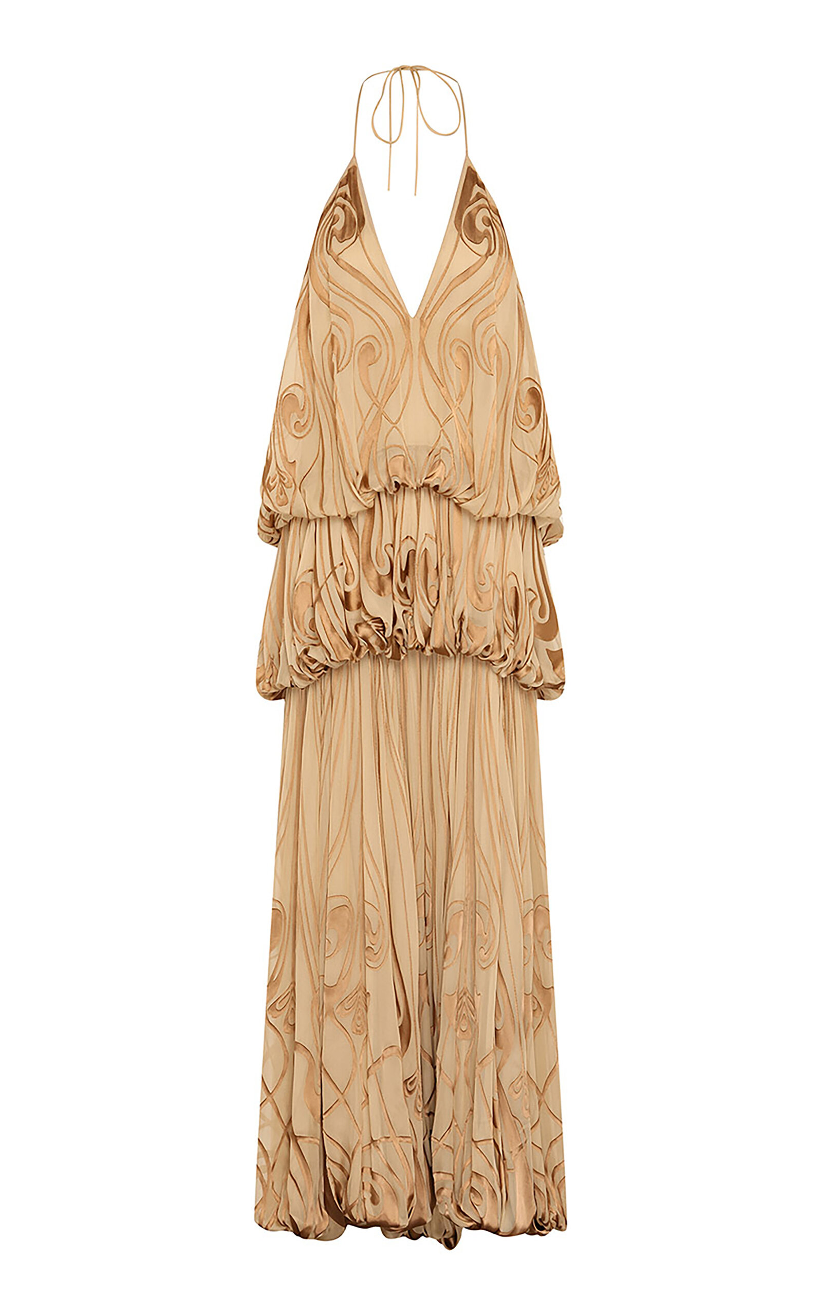 Momentum Burnout Silk-Blend Maxi Dress