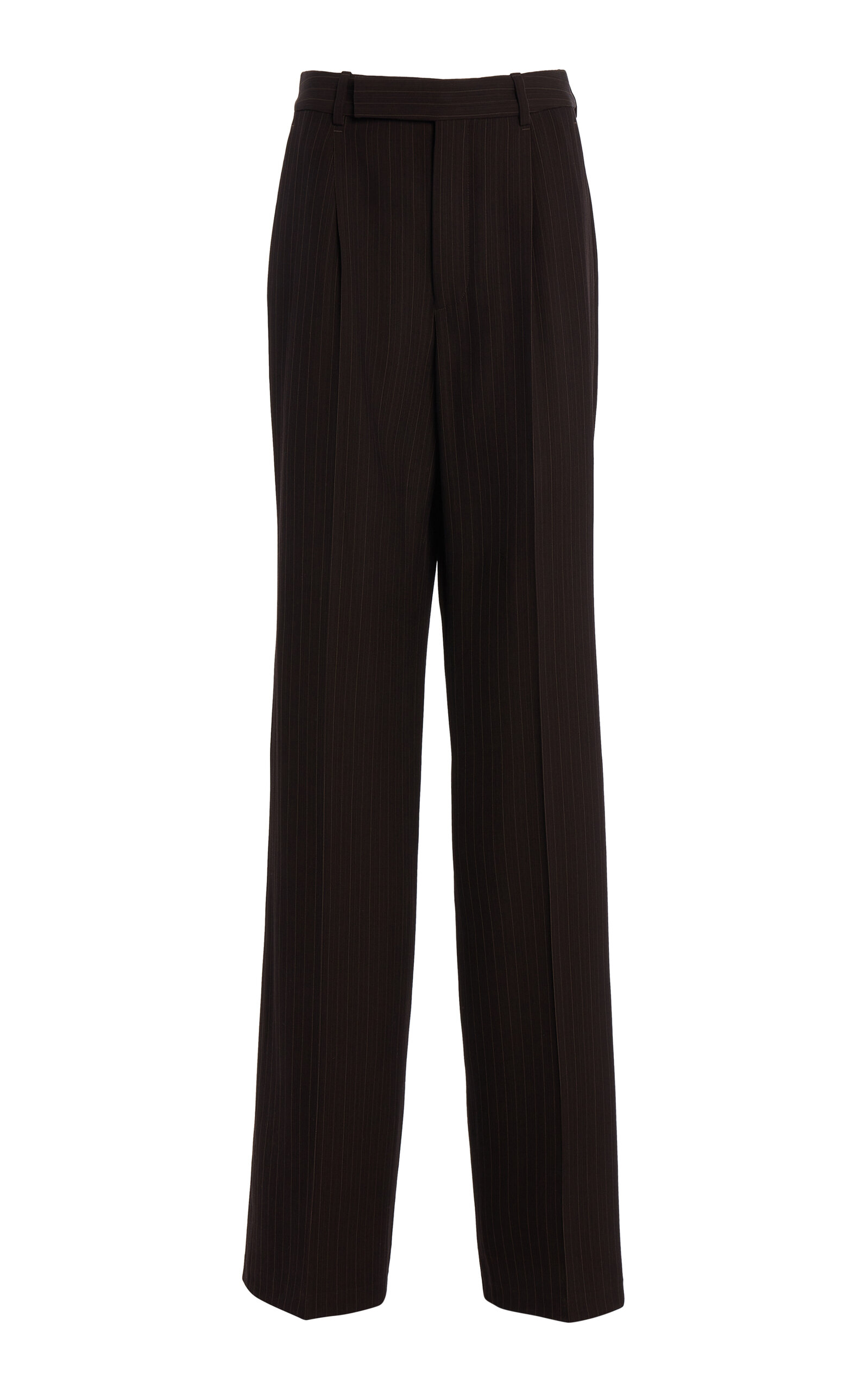 Saint Laurent Virgin-Wool Flared-Leg Pants - Moda Operandi
