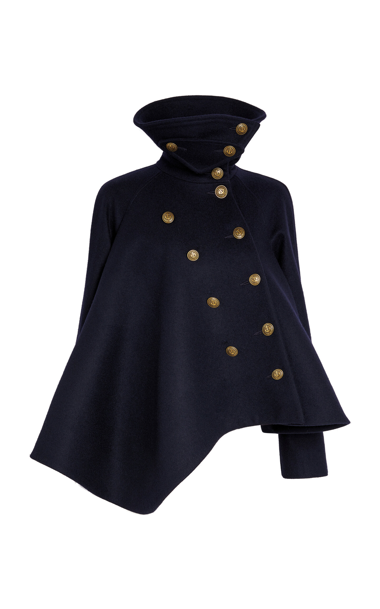 Flared Wool Pea Coat